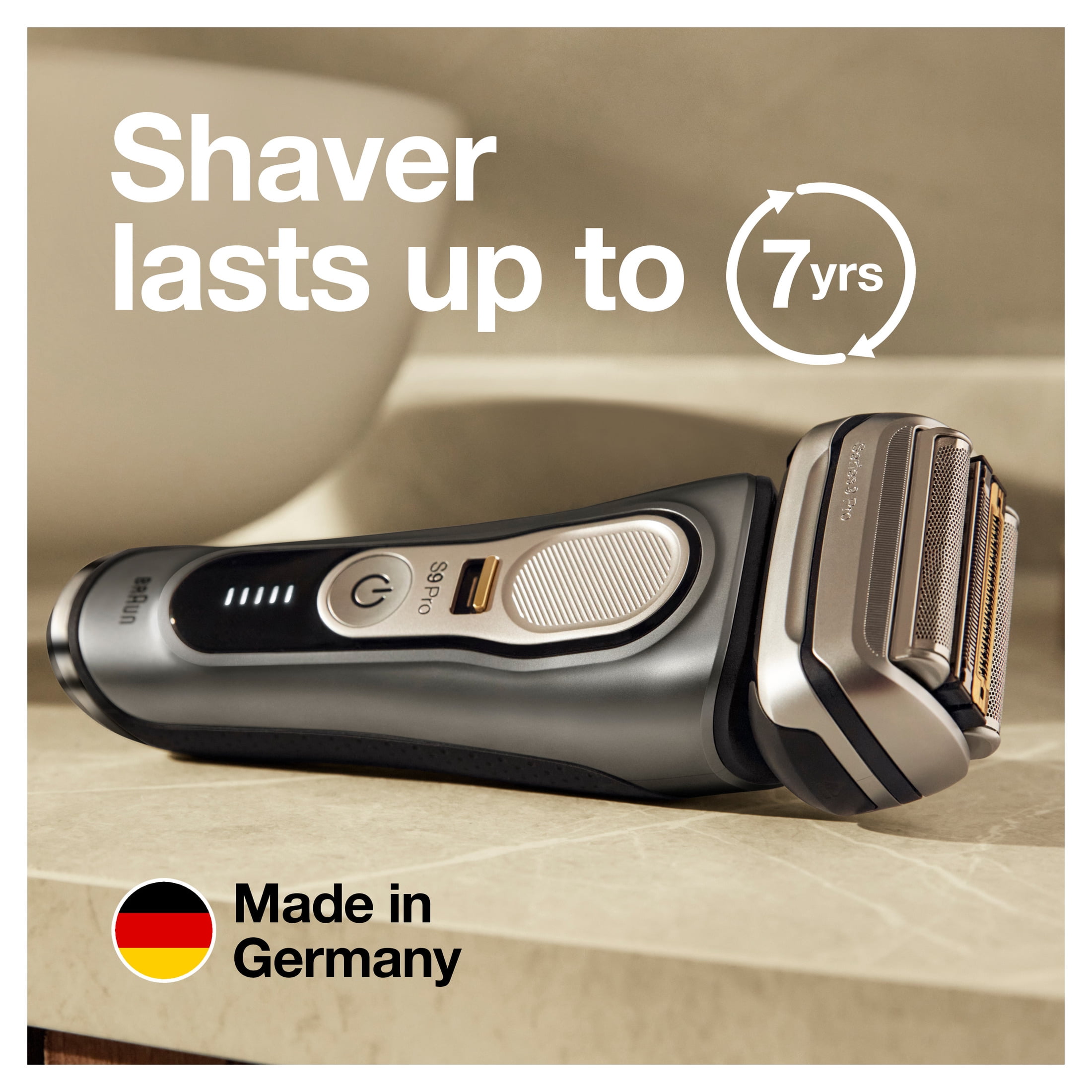 Braun Series 9 Pro Electric Razor for Men with Clean Station, Rechargeable Wet Dry Shaver, 9465cc, Noble Metal - Image 2