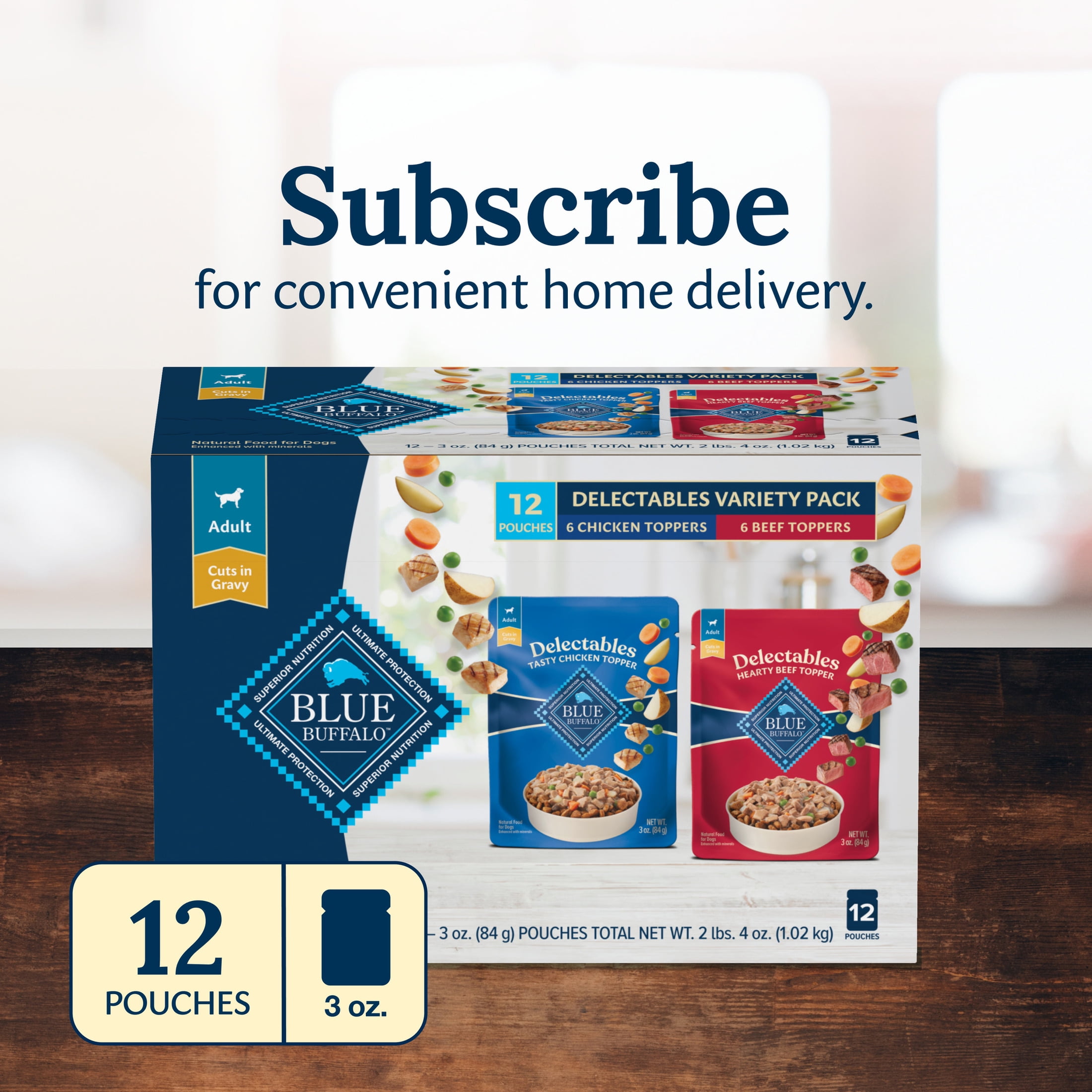 (4 pack) Blue Buffalo Delectables Natural Wet Dog Food Variety Pack, Chicken & Beef, 3-oz. (12ct) - Image 11