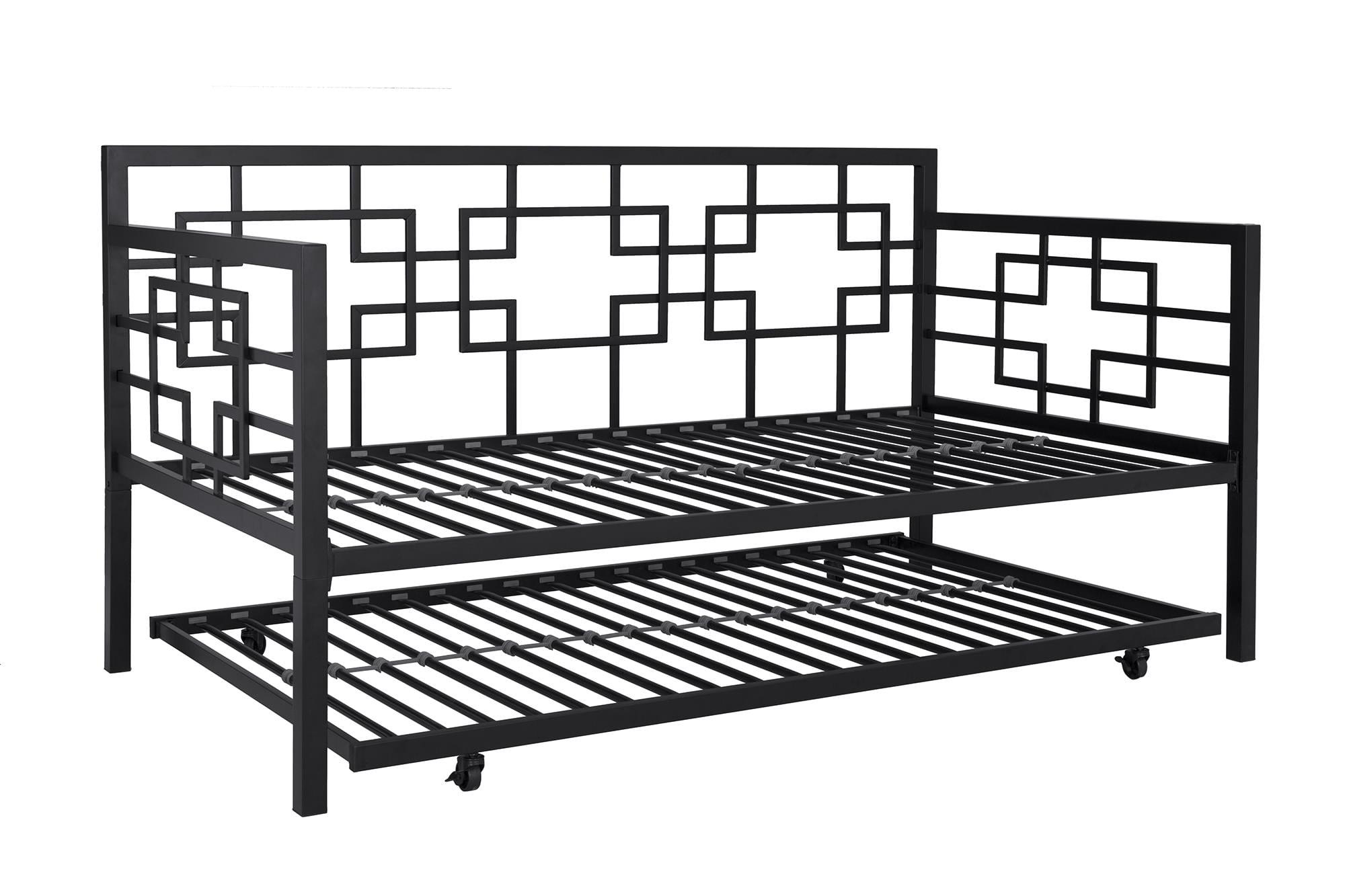 Better Homes & Gardens Metal Twin Daybed with Twin Trundle, Black - Image 4