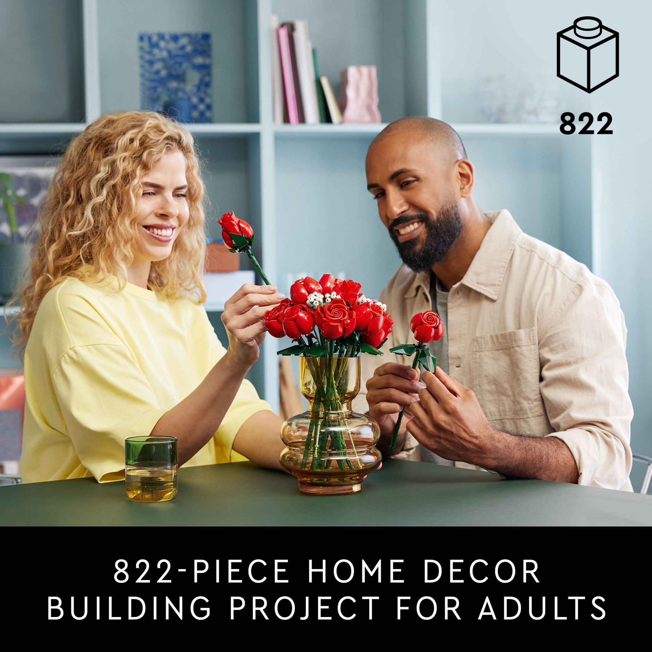 LEGO Botanicals Bouquet of Roses Artificial Flowers - Fake Red Roses Building Set for Adults, Ages 18+ - Wedding Decor for Table Display - Gift for Wedding, Bridesmaid - 10328 - Image 6