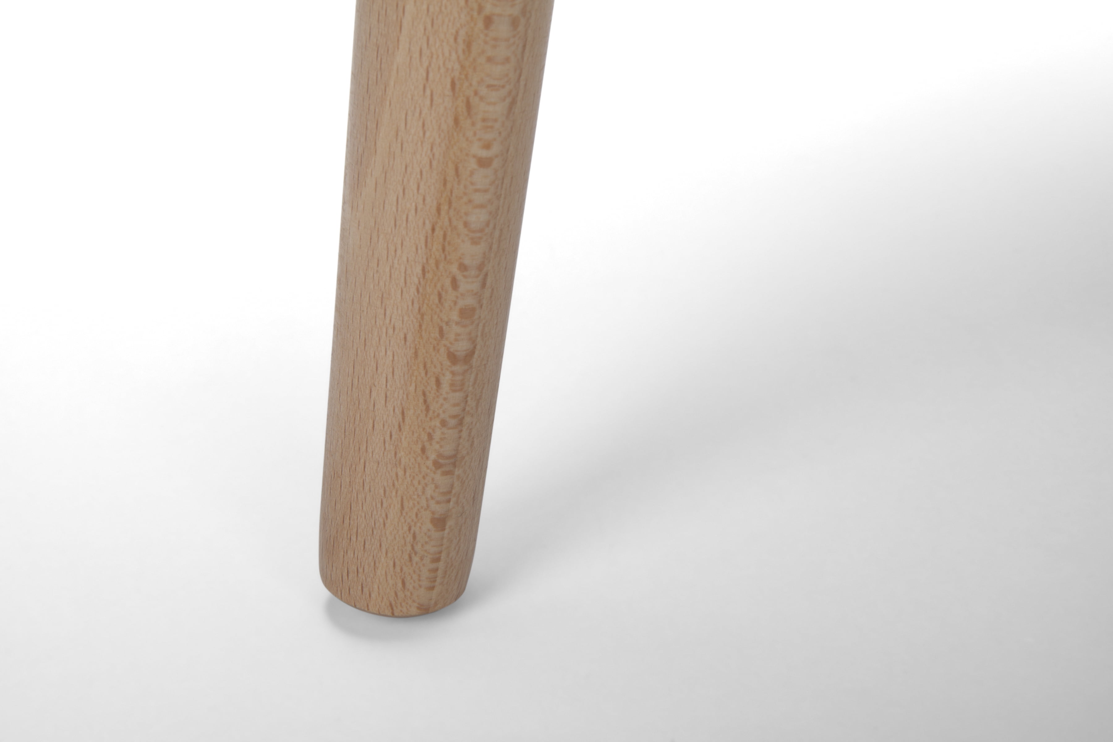 OFM Mid Century Modern Plastic End Table, Solid Wood Legs in White - Image 6