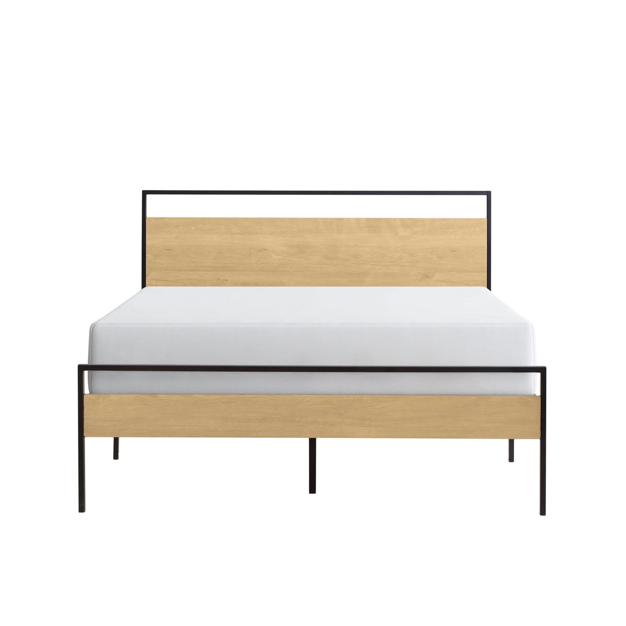 Rest Haven Ashland Metal and Wood Platform Bed, Full, Natural - Image 11