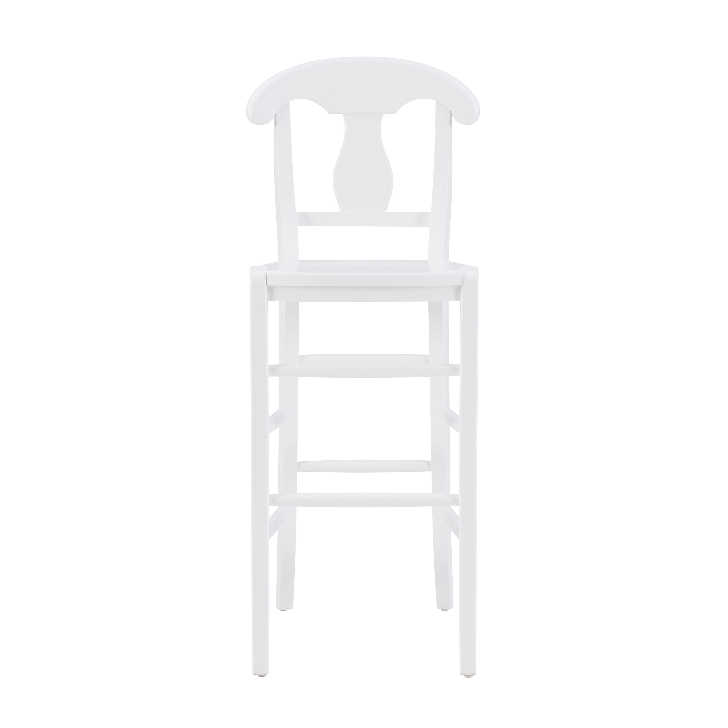 Linon Ezra 29" Indoor Wood Bar Stool, Set of 2, White - Image 9