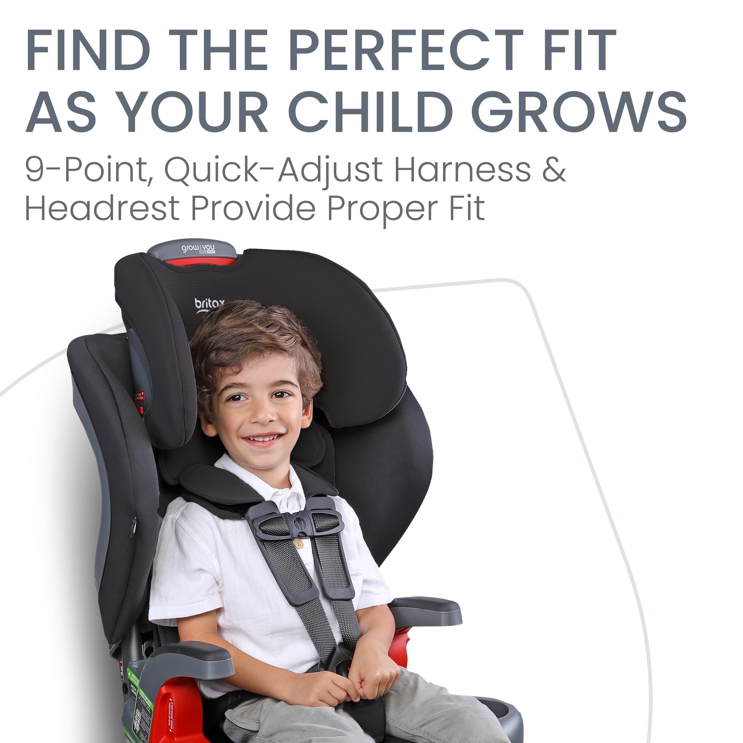 Britax Grow With You ClickTight Harness-2-Booster Car Seat, 2-in-1 High Back Booster, Black Contour - Image 3