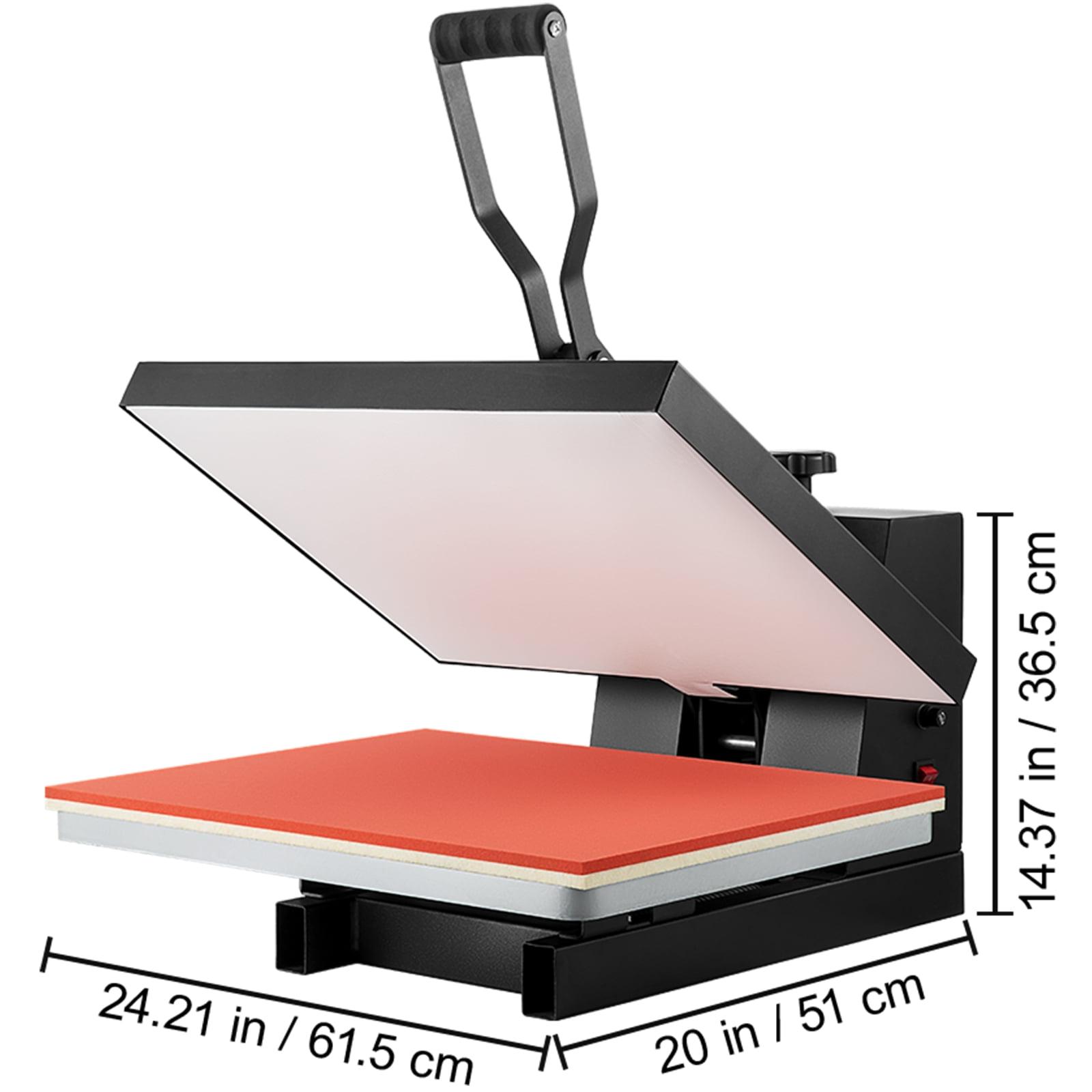 KFFKFF Heat Press Machine, 16 x 20 in / 40 x 51 cm, Clamshell Sublimation Transfer Printer Teflon Coated, Digital Precise Heat Control, Silica-gel Sponge Powerpress for T-shirt Bag Pad Pillow - Image 6