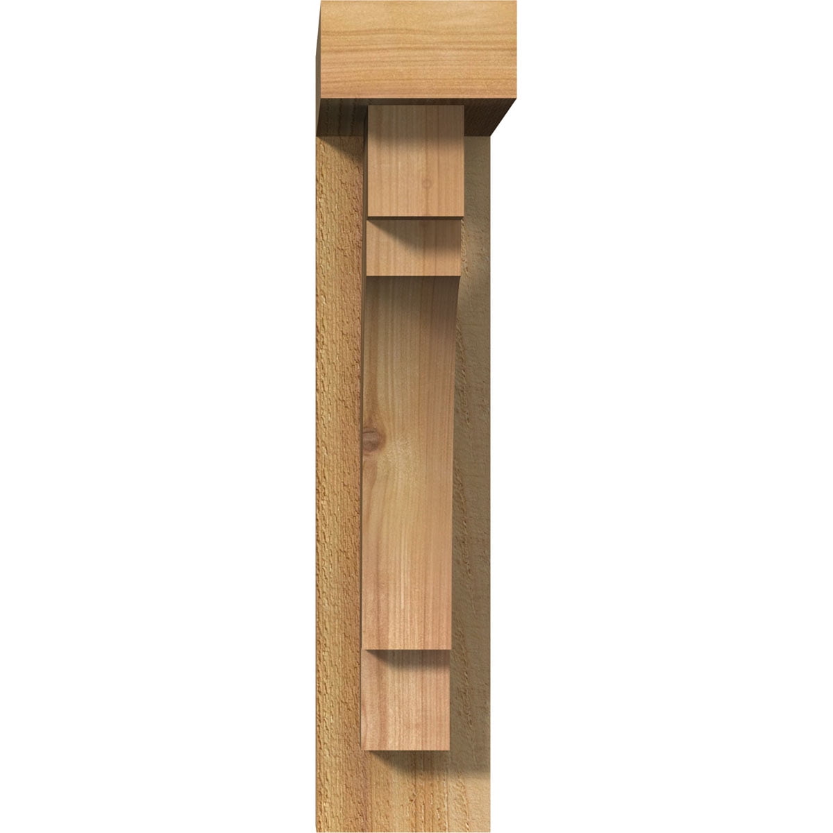 Ekena Millwork 4"W x 14"D x 18"H Merced Block Rough Sawn Bracket w/ Offset Brace, Western Red Cedar - Image 11