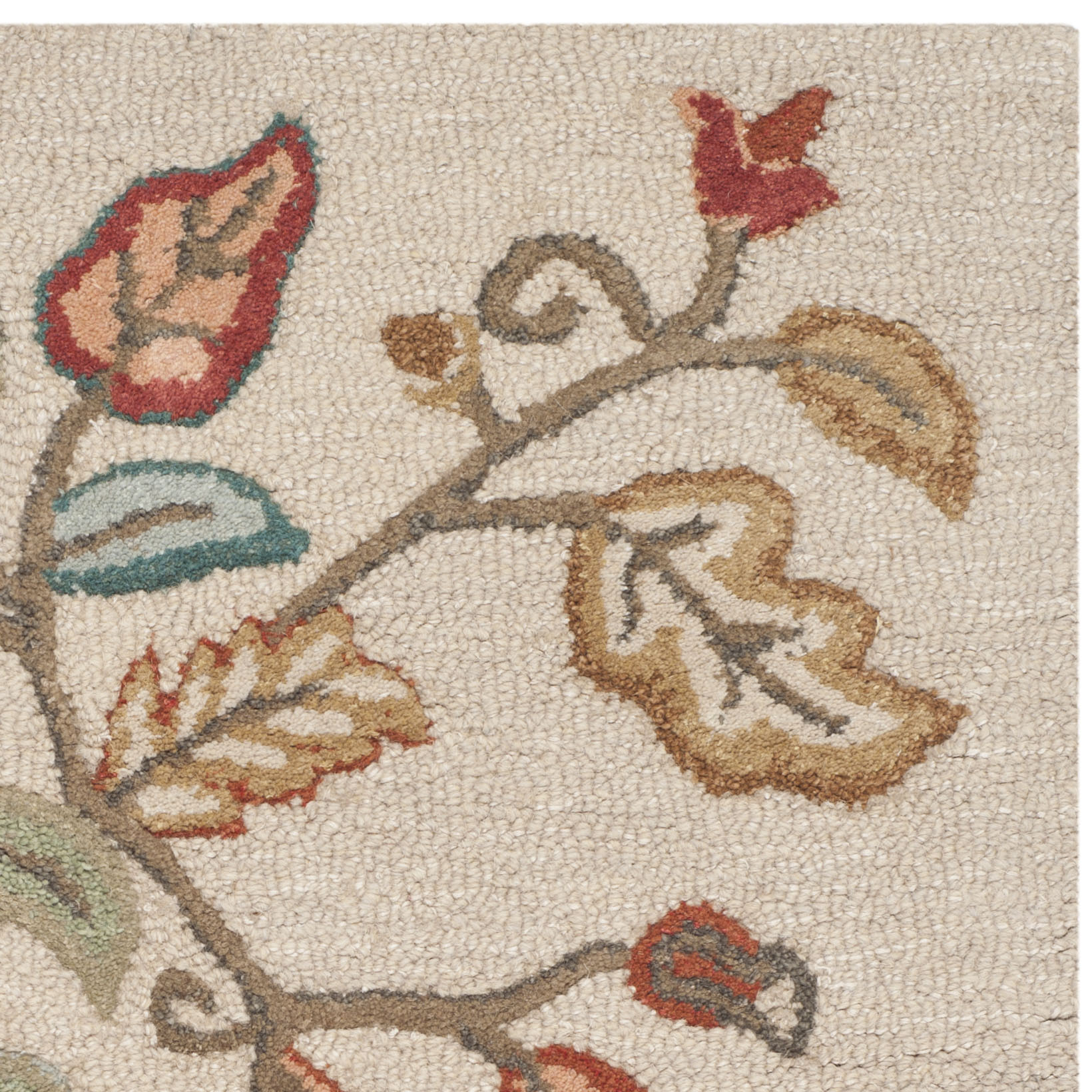 SAFAVIEH Martha Stewart Autumn Woods Floral Area Rug, Persimmon Red, 5' x 8' - Image 4