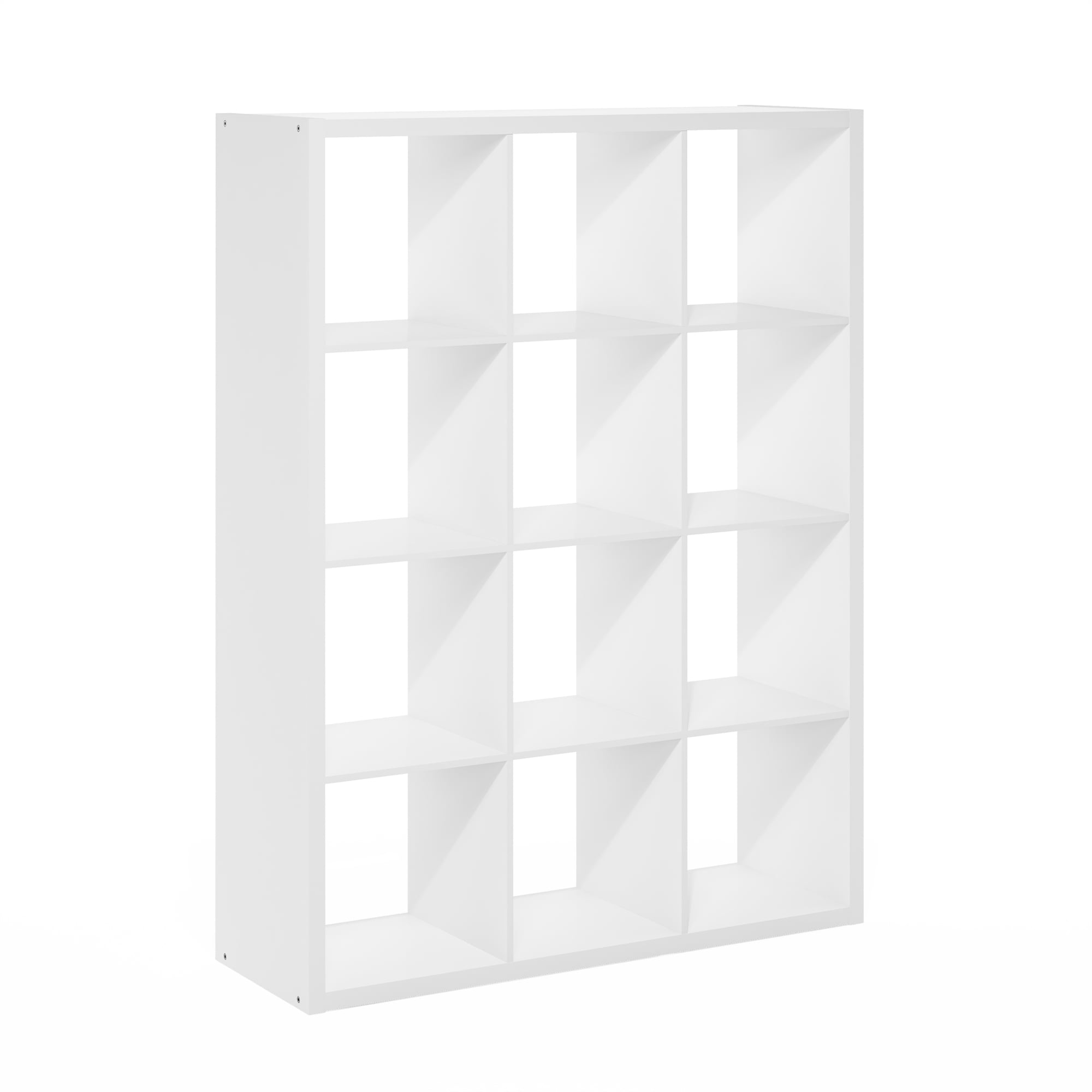 Furinno Cubicle Open Back Decorative Cube Storage Organizer, 12-Cube, White - Image 4