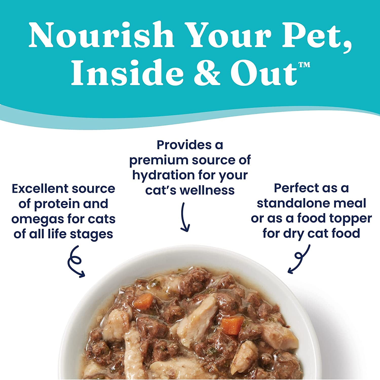 Solid Gold Shreds in Gravy with Real Tuna & Sardine for Cats - Canned Wet Cat Food - Grain & Gluten Free Shreds with Gravy - Superfood, Protein, Vitamins, Minerals & Amino Acids - 16ct/6oz Can - Image 6