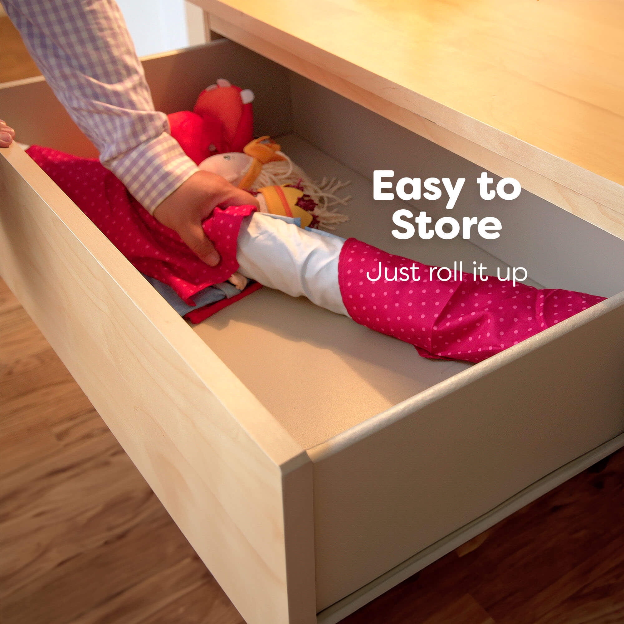 HABA Doorway Puppet Theater - Space Saver with Adjustable Rod: Ideal for Pretend Play, Hand Puppets, Educational Kids Activities, & Toys for Toddlers - Image 6