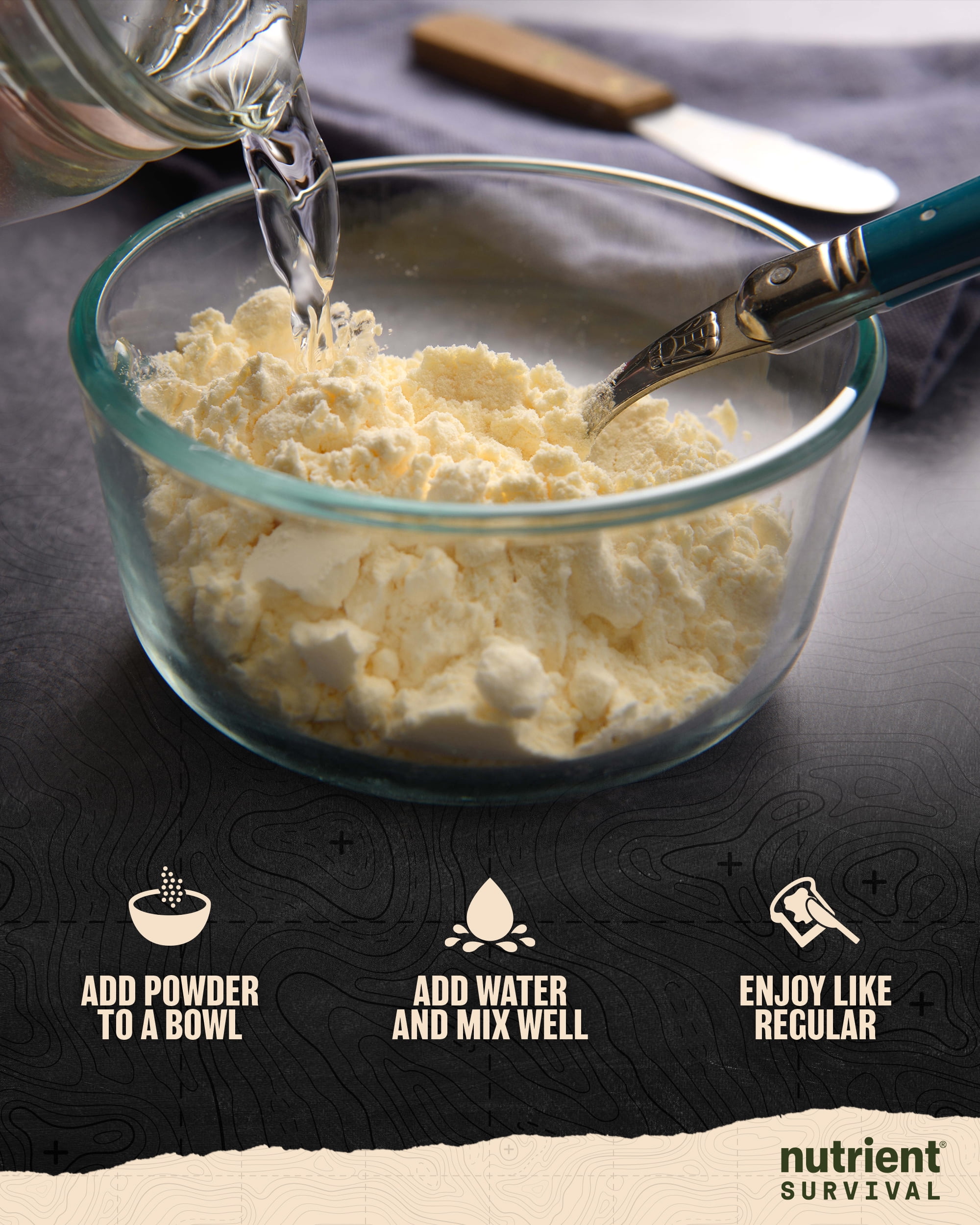 Nutrient Survival Vitamin Butter Powder, Freeze Dried Prepper Supplies & Emergency Food Supply, 16 Essential Nutrients, Soy & Gluten Free, Shelf Stable Up to 10 Years, One Can, 204 Servings - Image 4