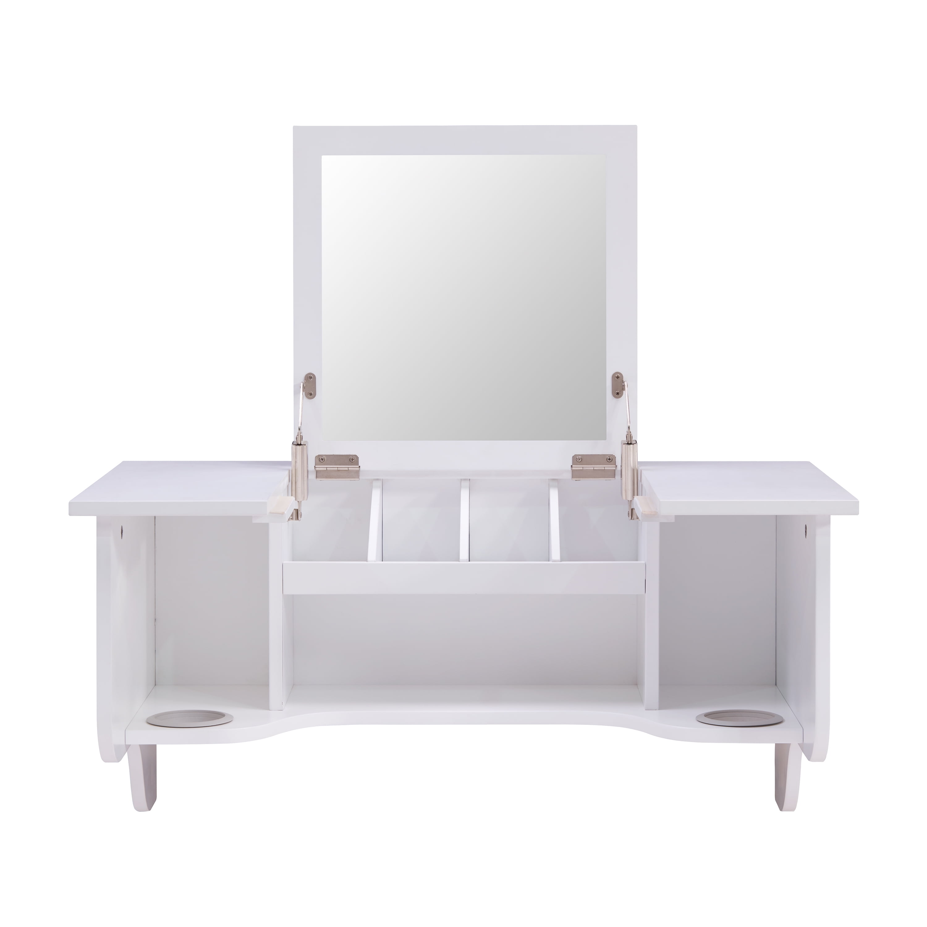 SEI Furniture White Wall Mount Ledge with Vanity Mirror 31.75 x 16 - Image 14