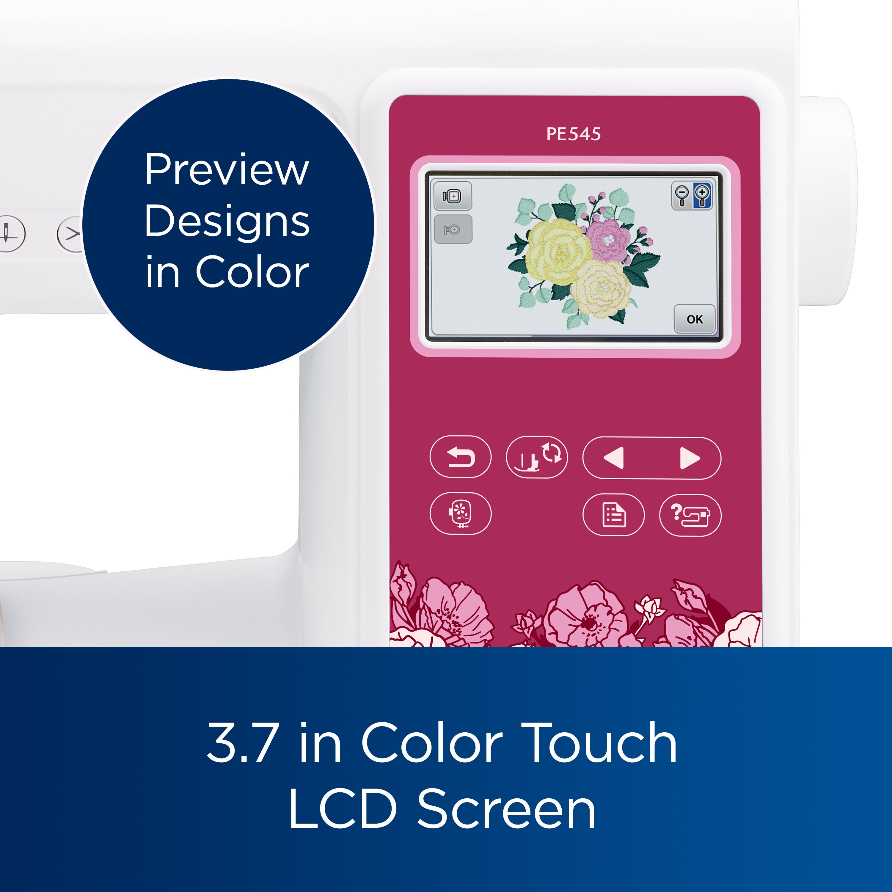 Brother PE545 Embroidery Machine with Built-in Designs and Wireless Connectivity - Image 10