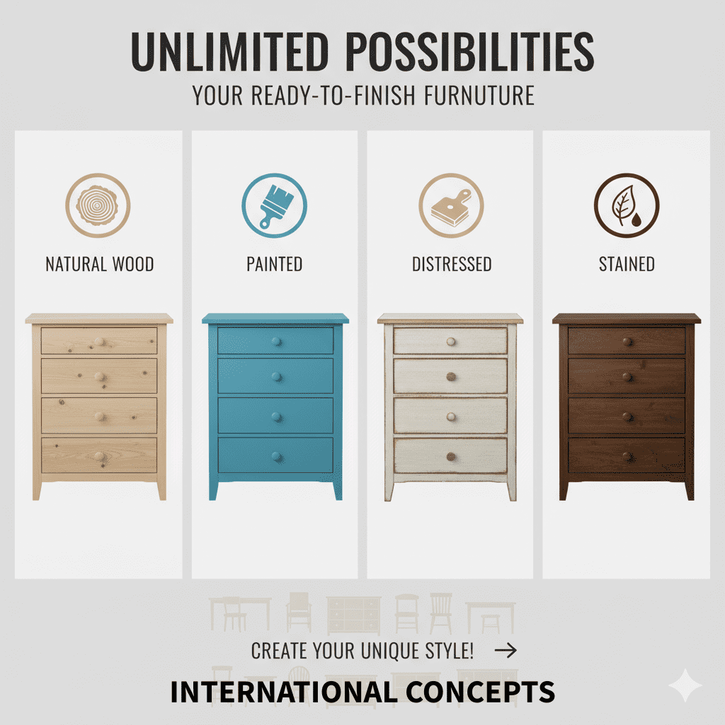 International Concepts Solid Wood Unfinished Mission Entry Table - Image 3