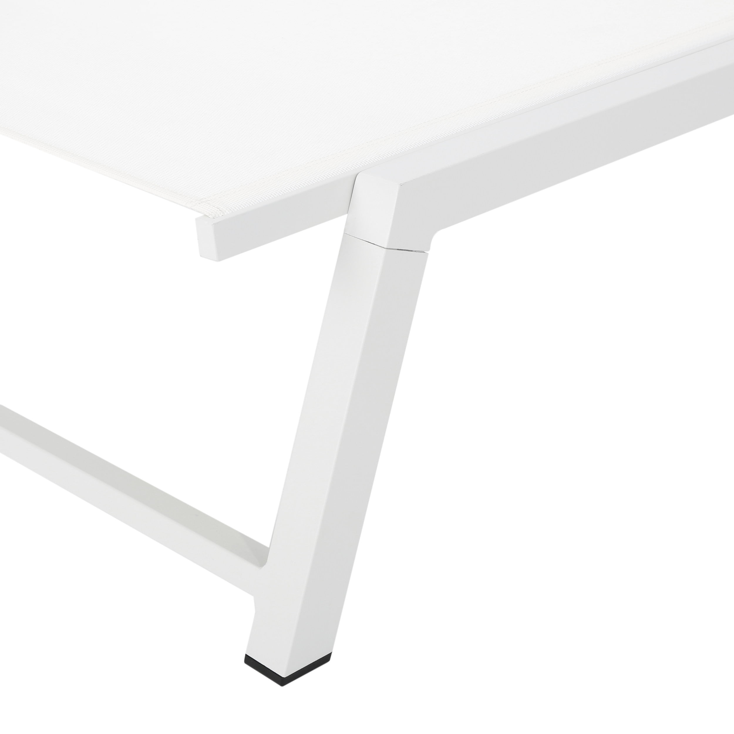 Monica Outdoor Aluminum Chaise Lounge, White - Image 10