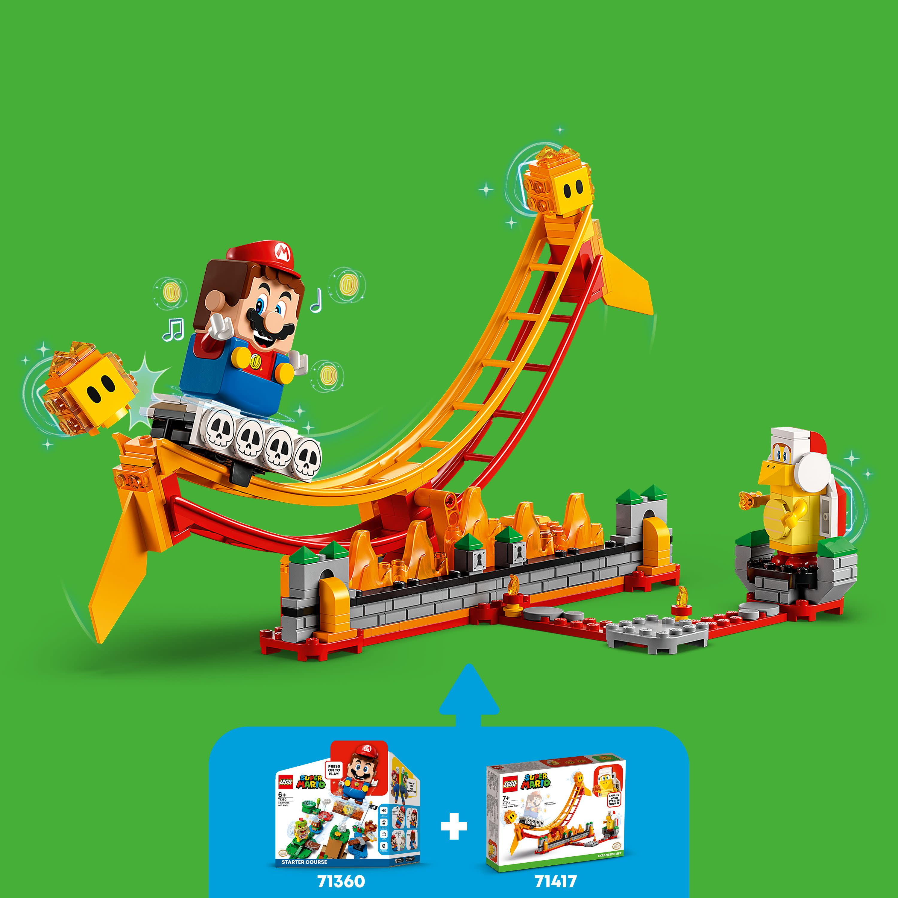 LEGO Super Mario Lava Wave Ride Expansion Set Toy 71416 - Image 3