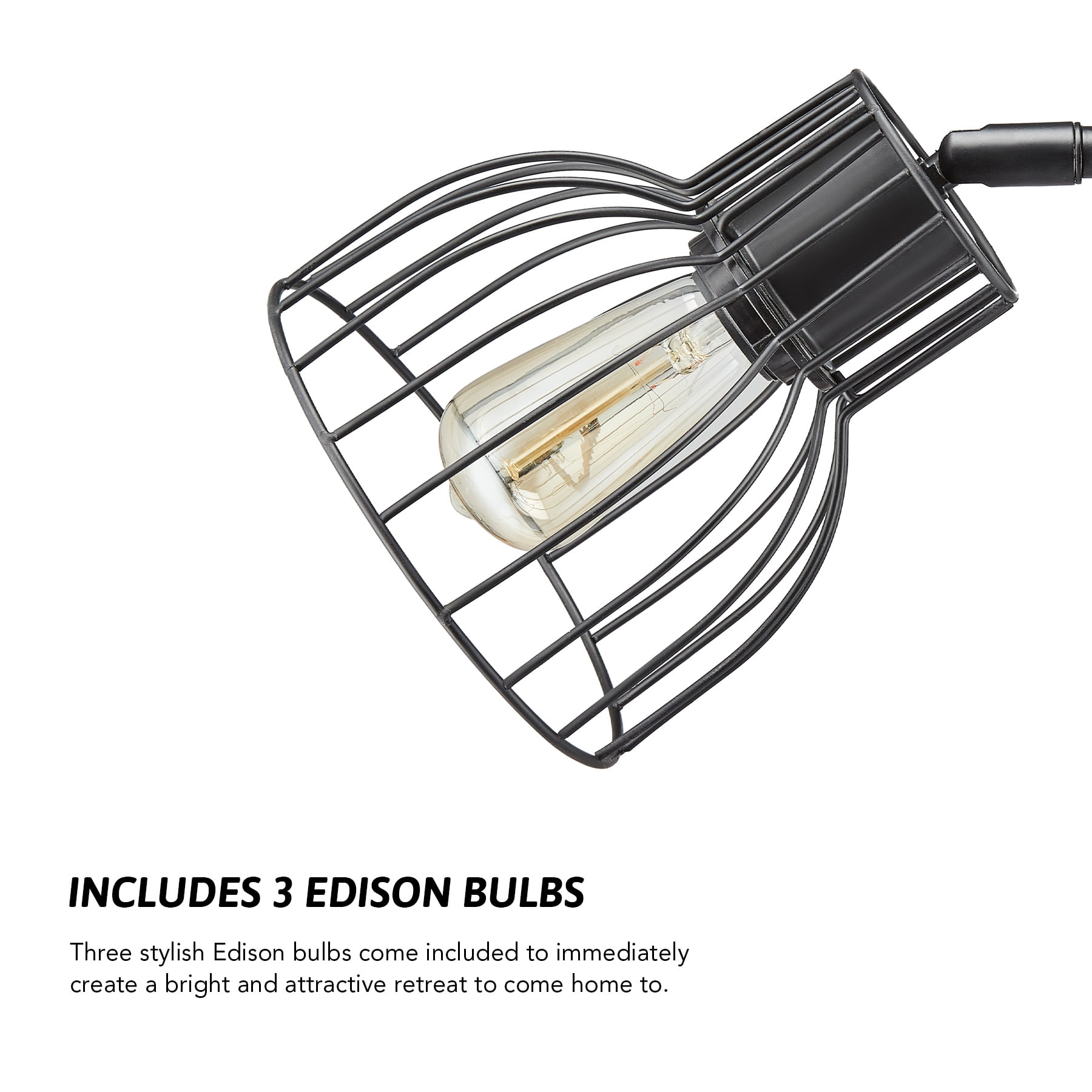 Bestco 65" Industrial Floor Lamp w Adjustable Shades for Bedroom Living Room More - Image 9