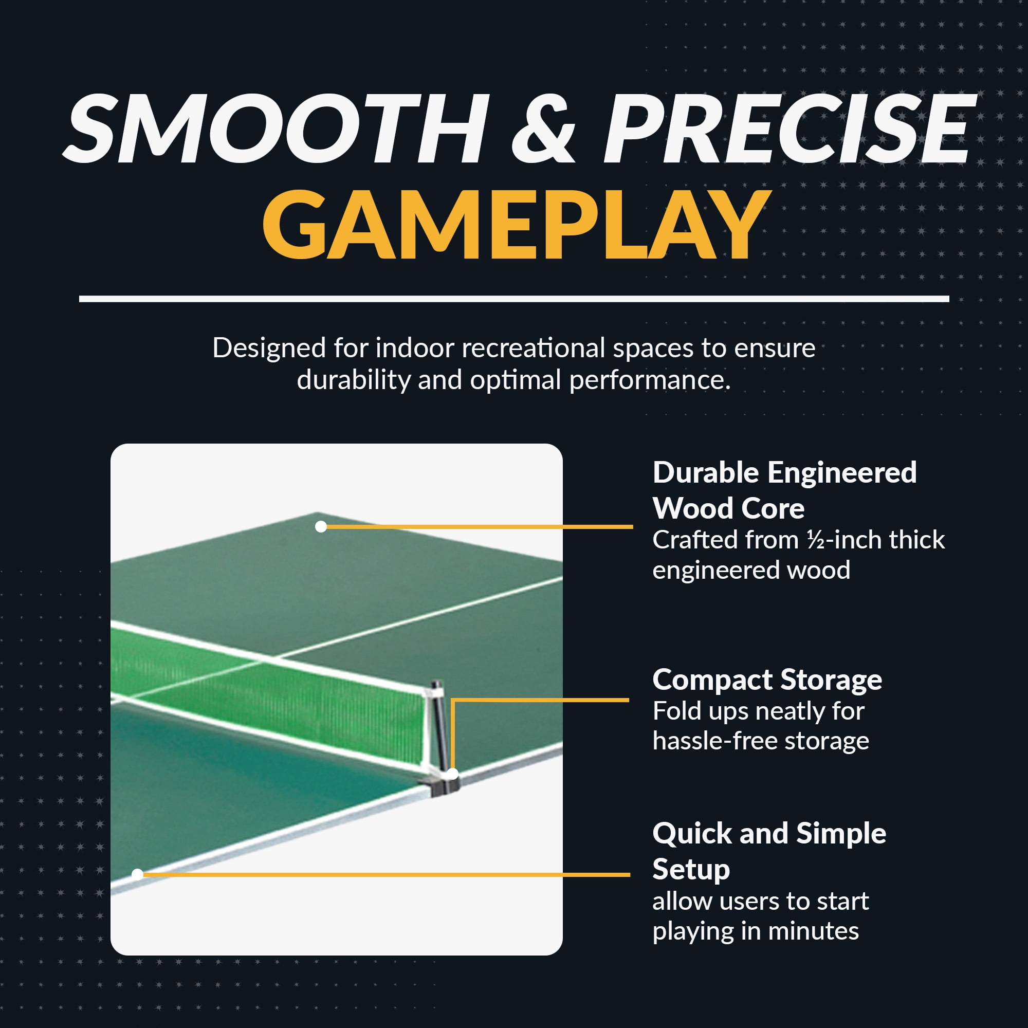 HathawayTable Tennis Top with Posts and Net, PVC, Green - Image 5