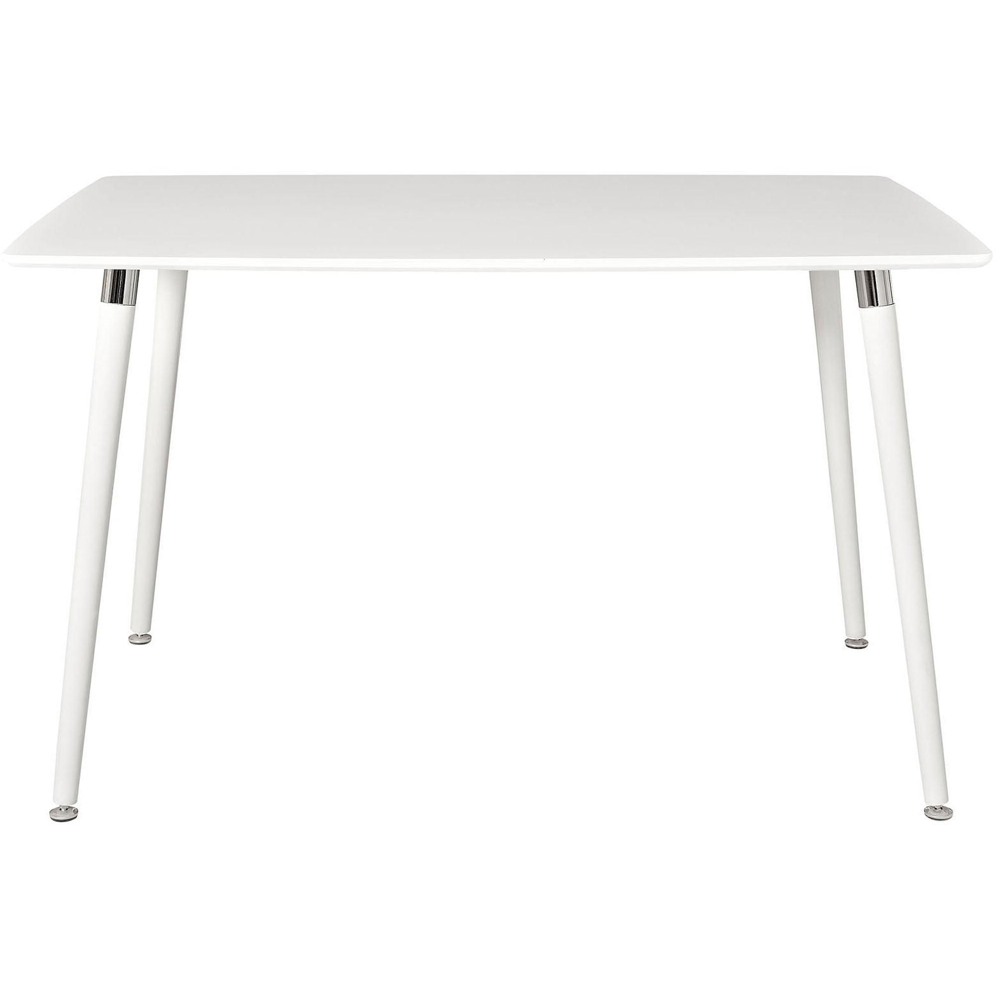 Modway Lode Rectangular Wood Dining Table in White - Image 5