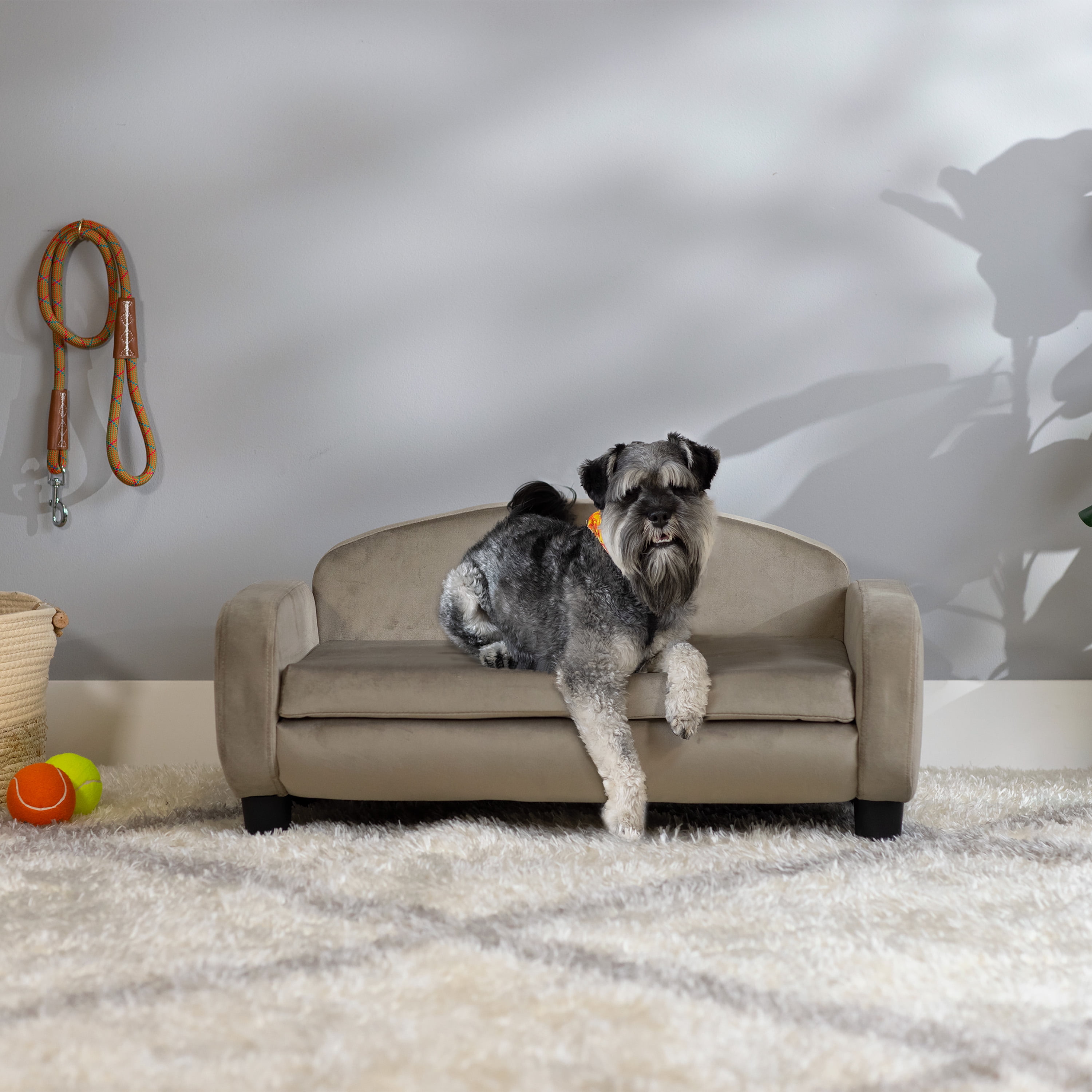 Paws & Purrs Cat Sofa Bed, Pet Couch for Indoor Cats Elevated Cat Beds with Removable Washable Mattress Cover for Kitten, Puppy or Small Animal- 31.5" Wide, Ash - Image 6