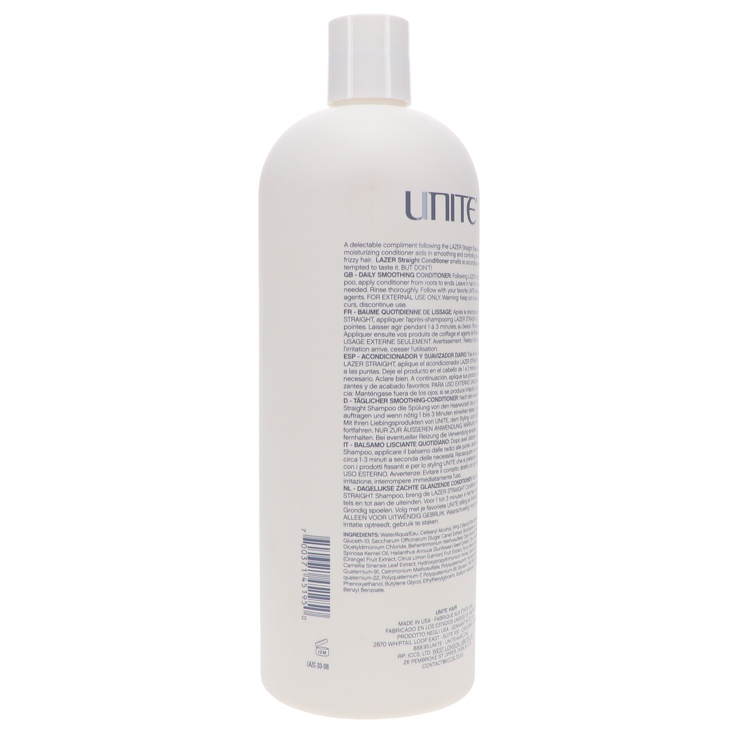 UNITE LAZER Straight Smoothing Conditioner, 33oz - Image 2