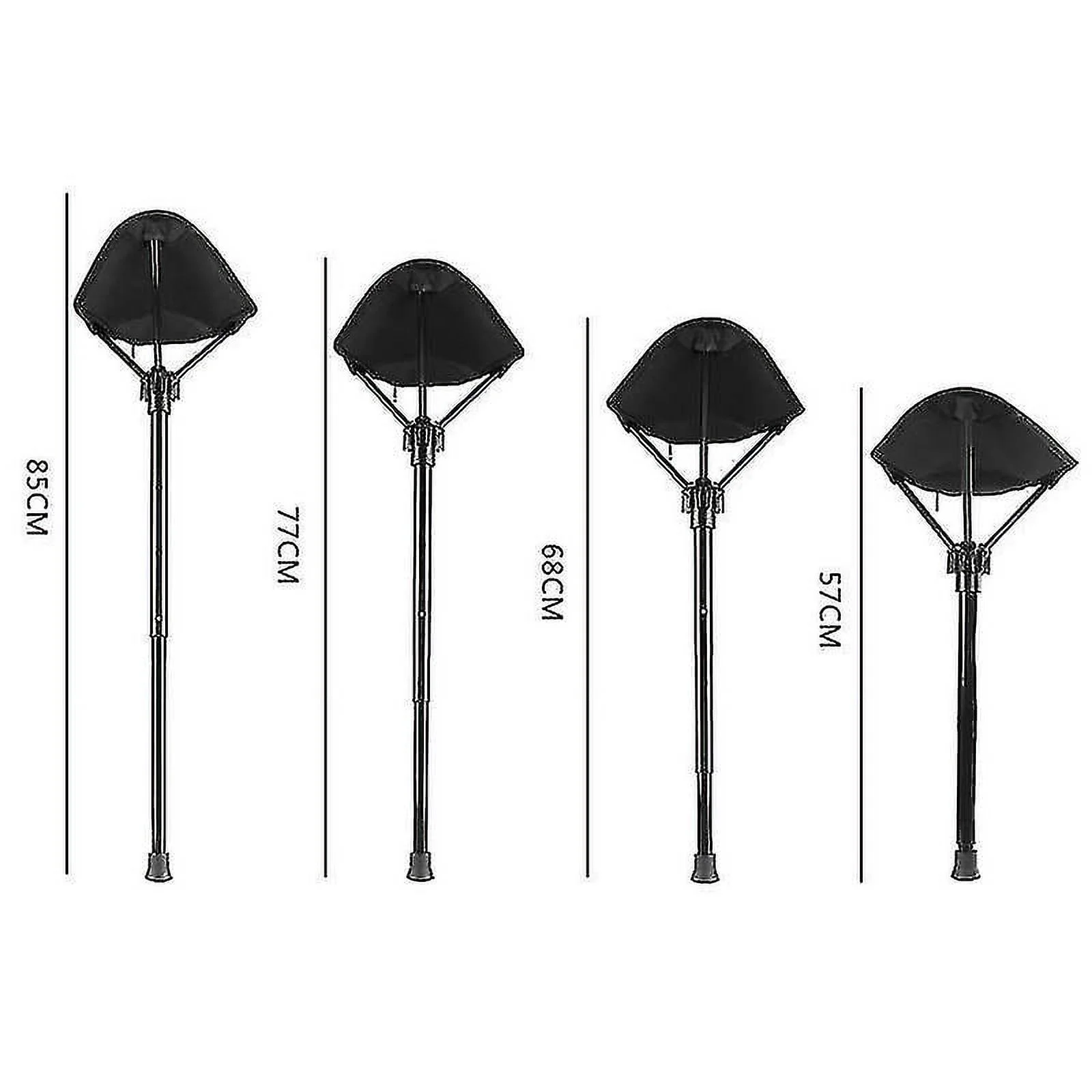 Portable Stool Height Adjustable Seat Retractable Outdoor Fishing Chair With 3 Gear - Image 2