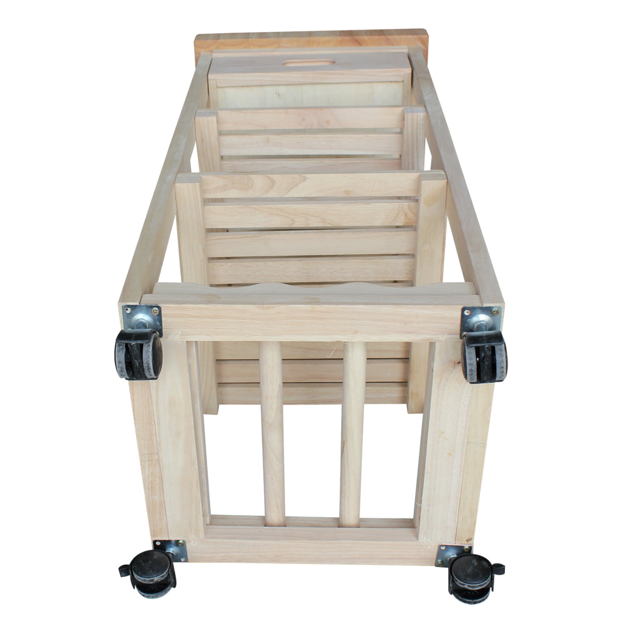 International Concepts Solid Wood Unfinished Kitchen Trolley - Image 12