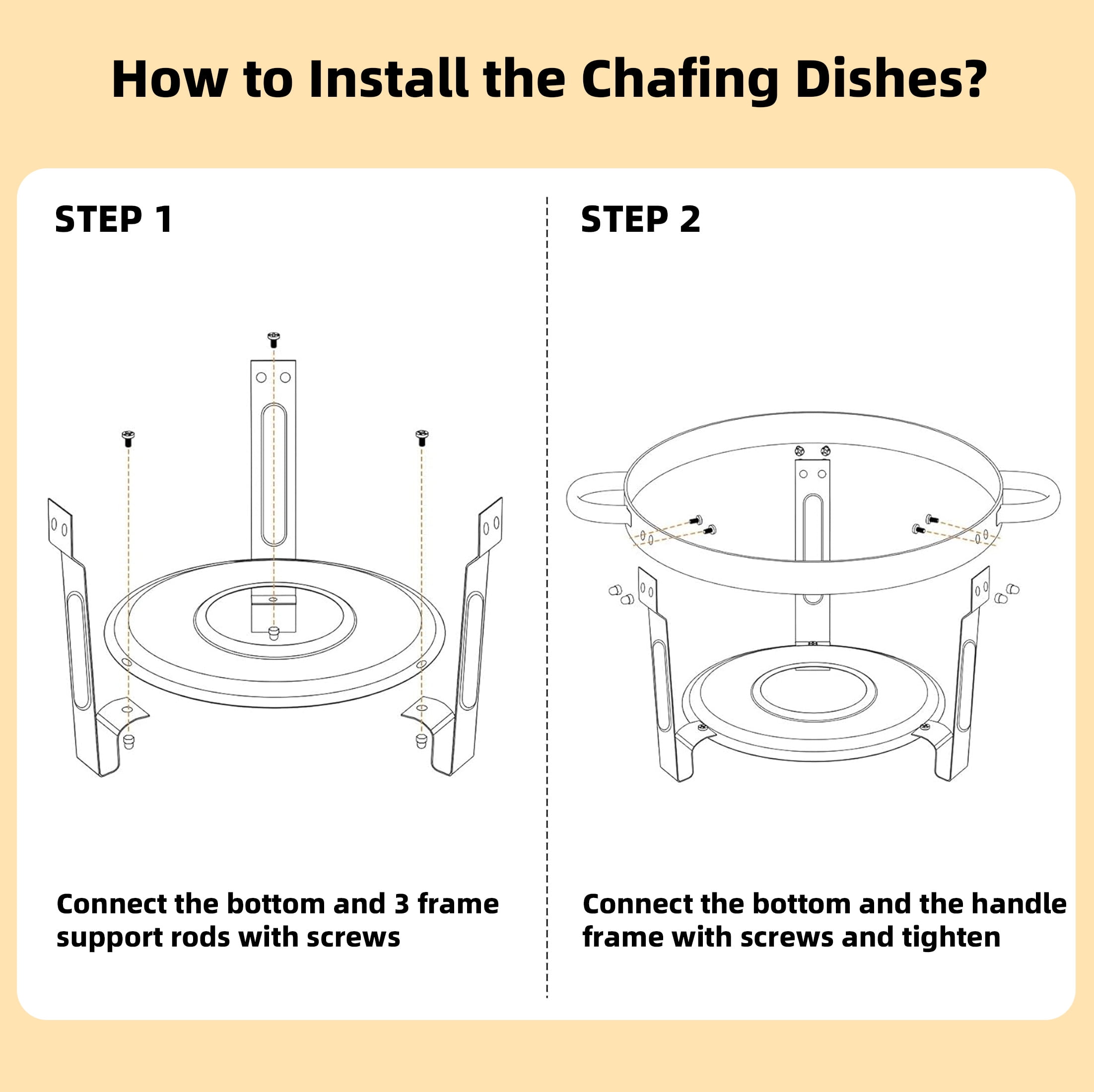 Firstness Chafing Dishes Buffet Set 2 Pack, 5 QT Round Buffet Chafing Dishes, Stainless Steel Chafers and Buffet Warmers Sets for Thanksgiving Halloween Christmas Gatherings Parties - Image 7