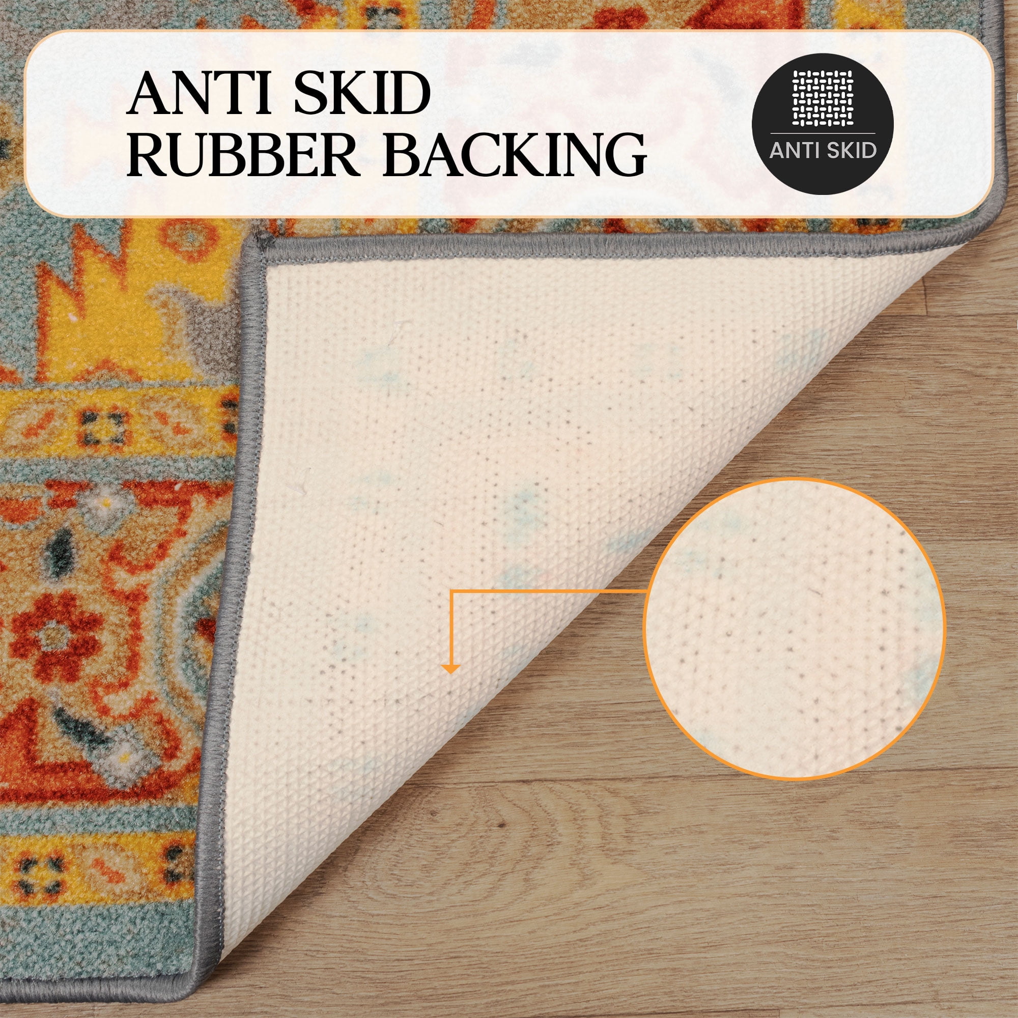 Superior Hadar Rustic Indoor Area Rug, 7' x 9', Blue - Image 2