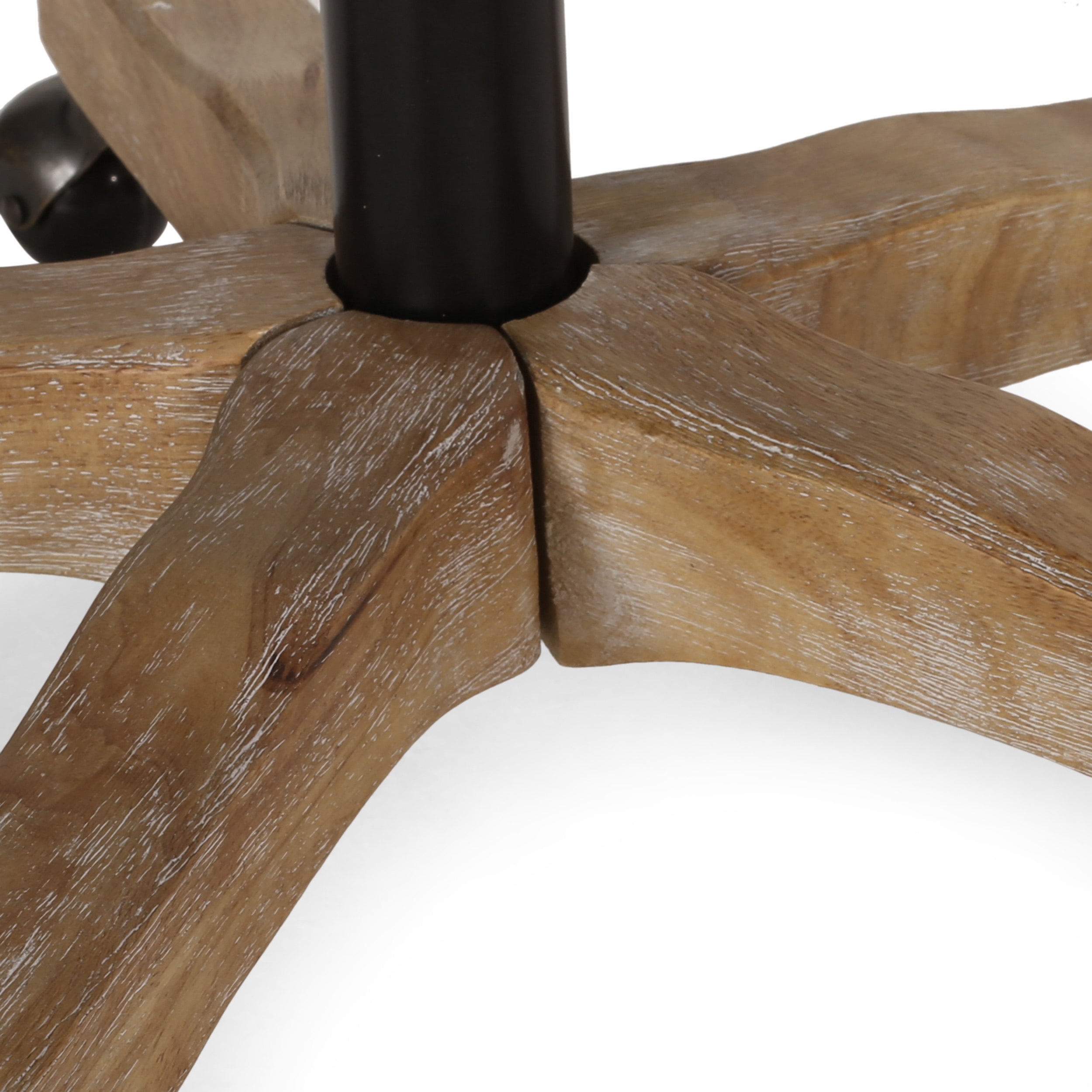 Ember Interiors Ashlyn Upholstered Roll Back Swivel Office Chair, Cognac Brown and Natural - Image 6