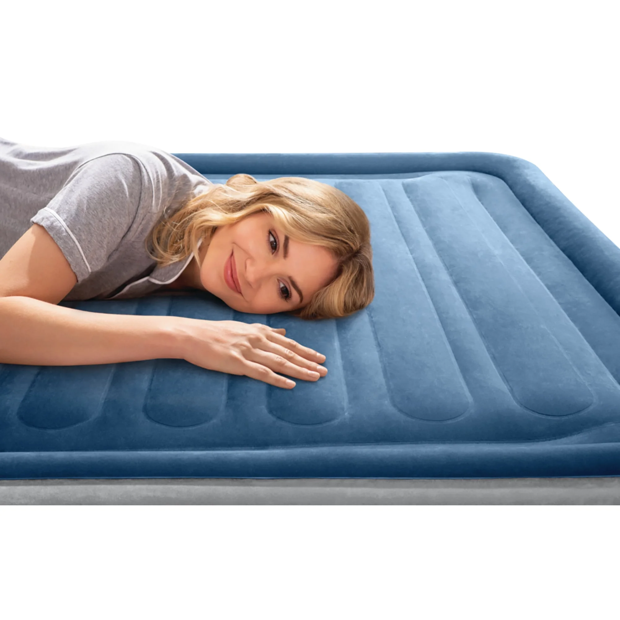 Intex Dura-Beam Deluxe 22" Comfort Plush Air Bed with Built-in Pump, Queen - Image 3