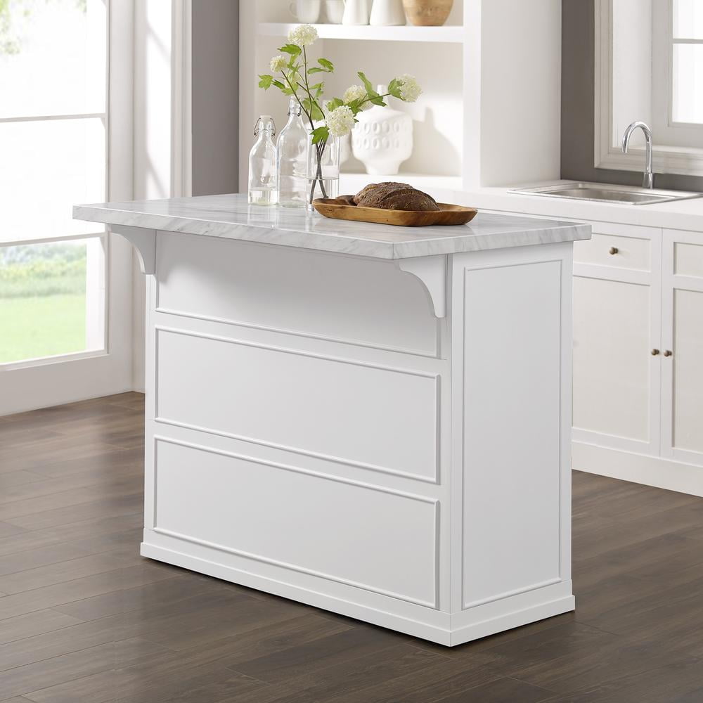Crosley Furniture Cutler Faux Marble Top Kitchen Island - Image 3