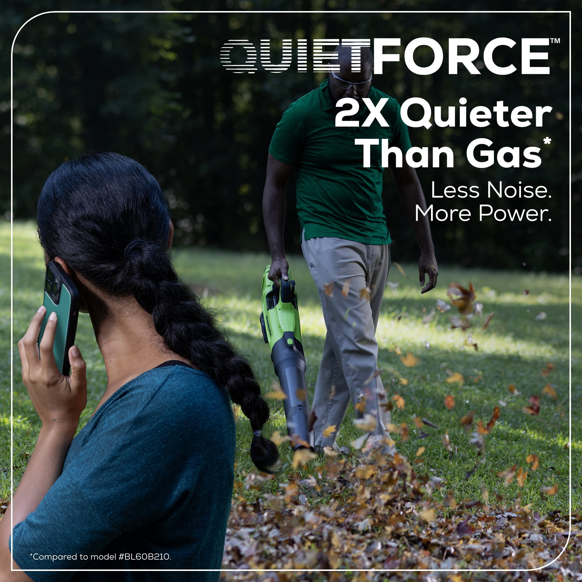 Greenworks 60V 16" String Trimmer & 750 cfm 180 mph Blower Combo + 2.5Ah Battery & Charger - Image 15