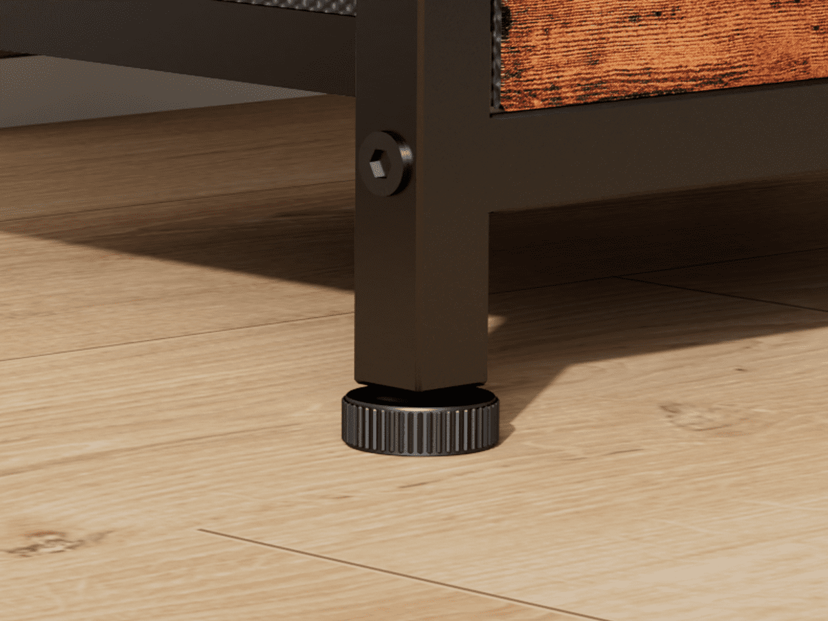 Furologee Vertical Storage Dresser with 5 Drawers & Shelves for Bedroom, Living Room, Nightstand with Charging Station & Led Lights for Adult, Rustic Brown - Image 4