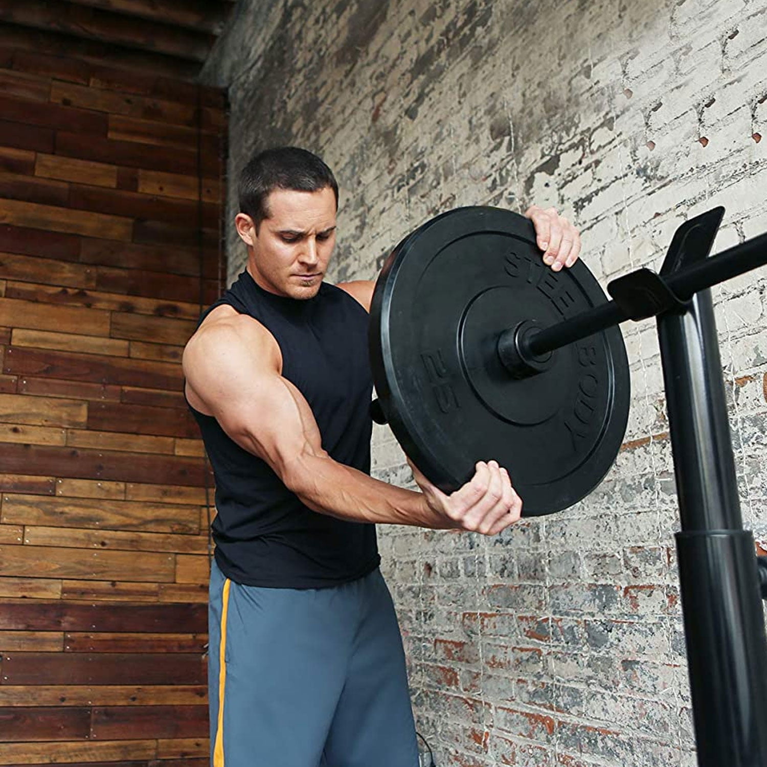 SteelBody by Marcy 25 lb. Olympic Bumper Weight Plate STBR-0025 - Image 2