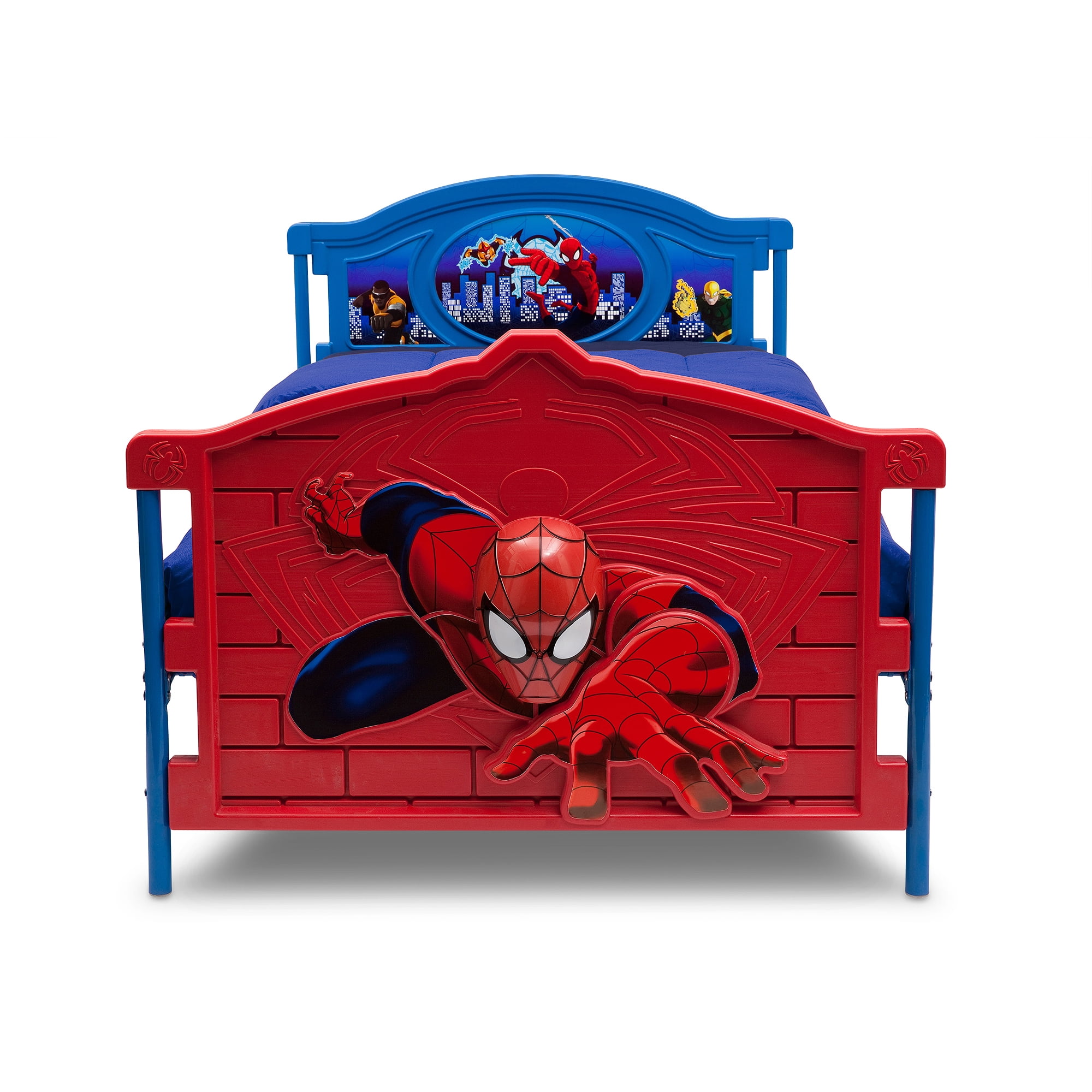 Delta Children Marvel Spider-Man 3D Plastic Twin Bed, Red - Image 9