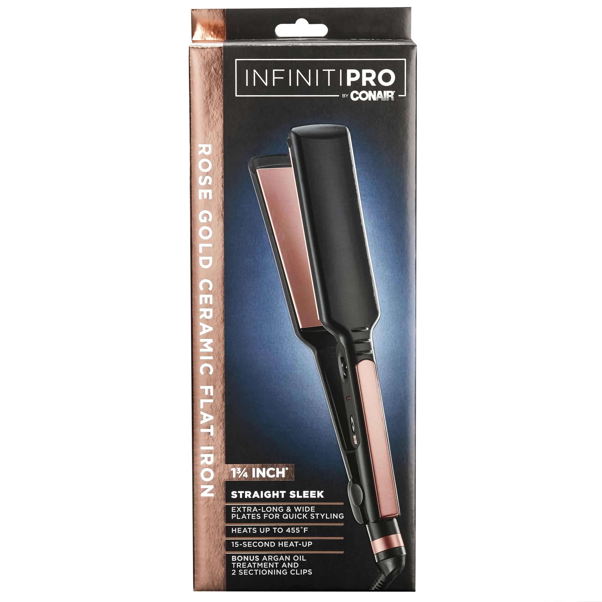 InfinitiPRO by Conair Rose Gold Titanium Ceramic Flat Iron, 1.75" CS812NN - Image 8