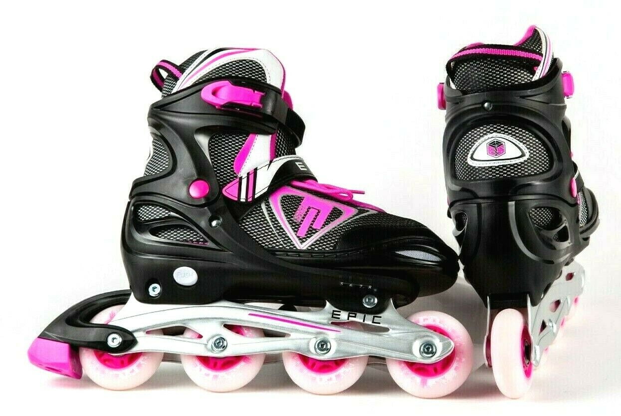 Epic Fury Adjustable Inline Roller Skates w/LED Light Up Wheels - Image 5