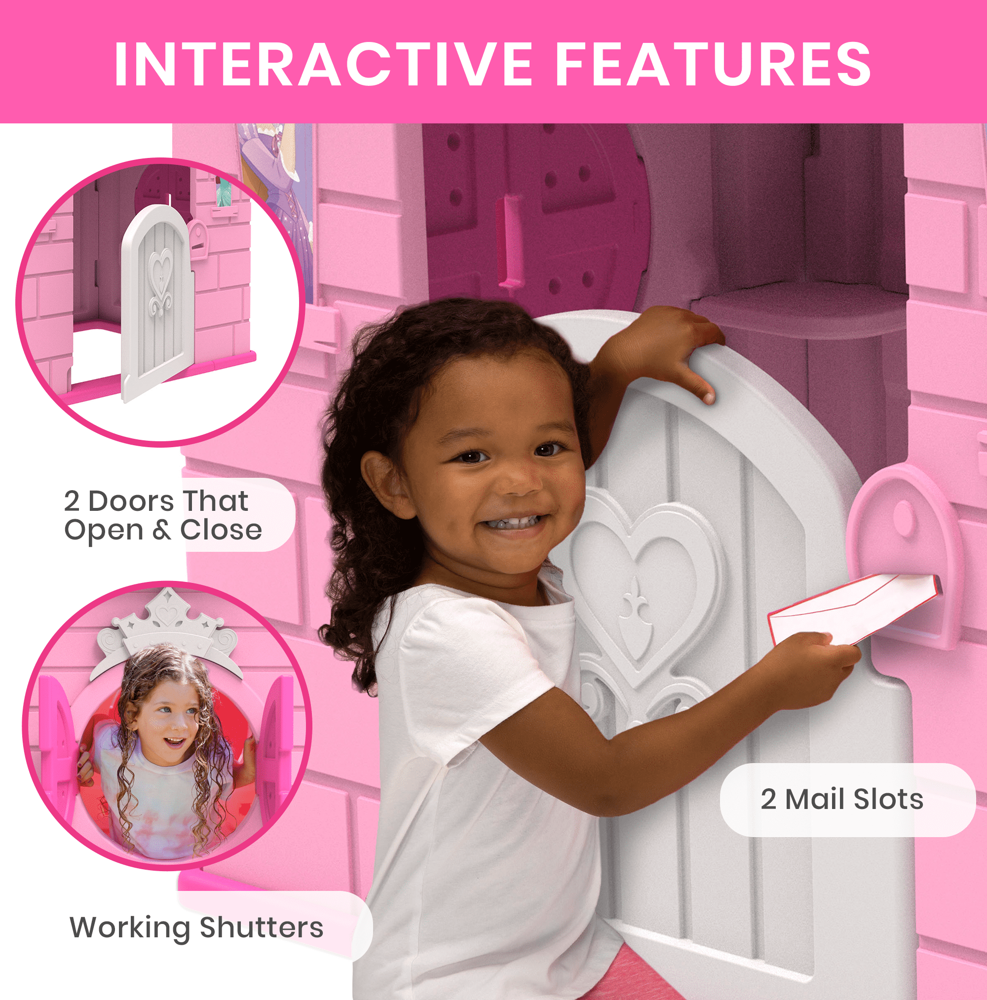 Disney Princess Plastic Indoor,Outdoor Playhouse with Easy Assembly - Image 2