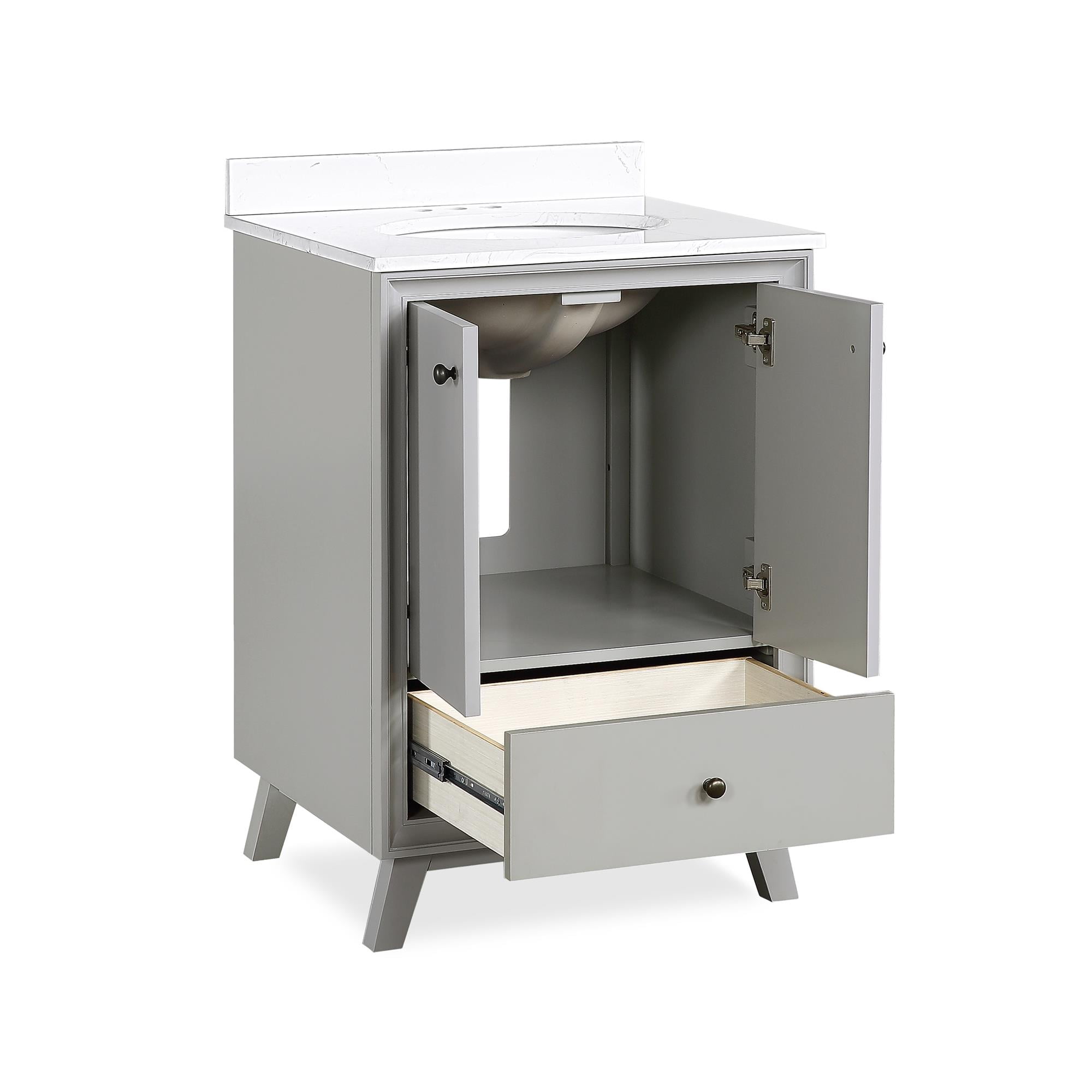 DHP Bleeker 24 Inch Bathroom Vanity, Gray - Image 9