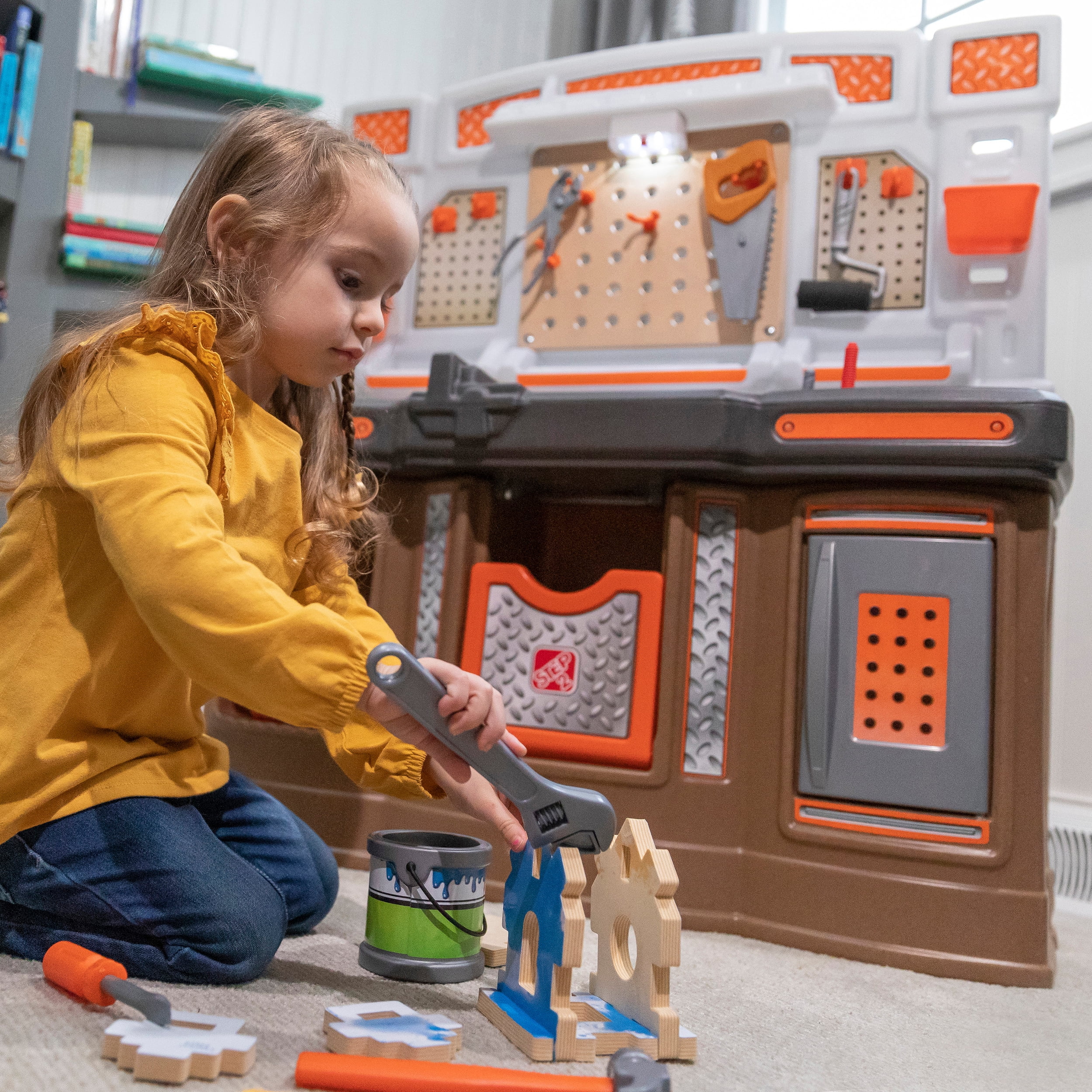 Step2 Big Builders Pro Workshop Multicolor Tool Bench, 27.50" x 34", 19 lb - Image 36