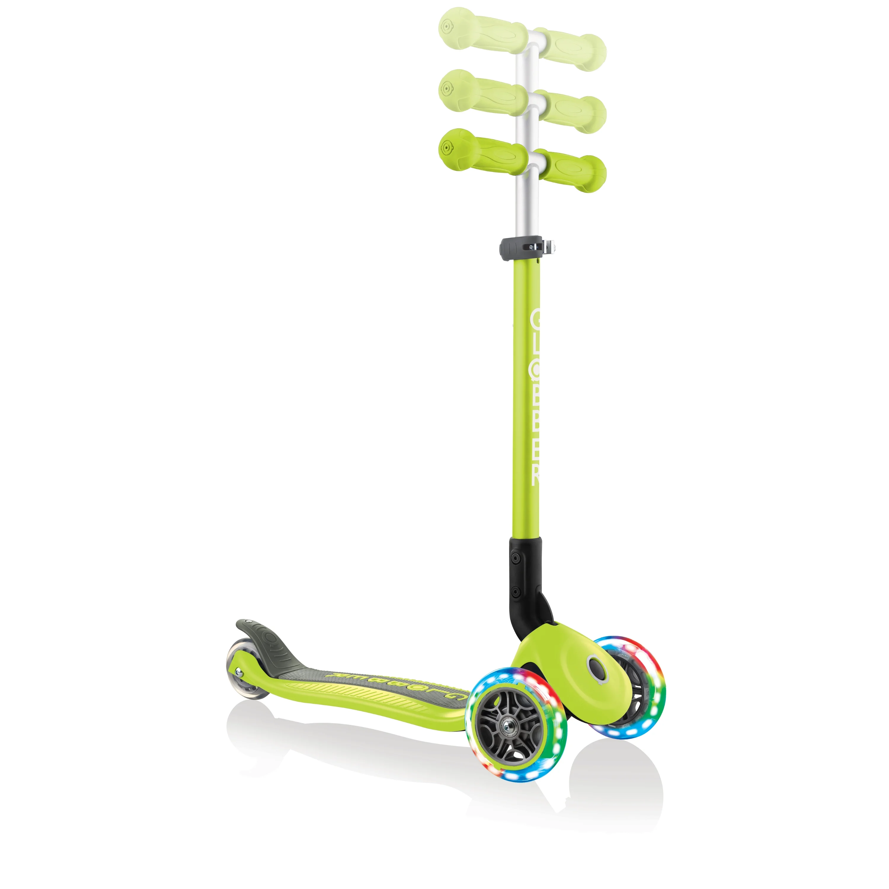 Globber - Primo Foldable Scooter With Motion Activated Lights, Lime Green - Image 4