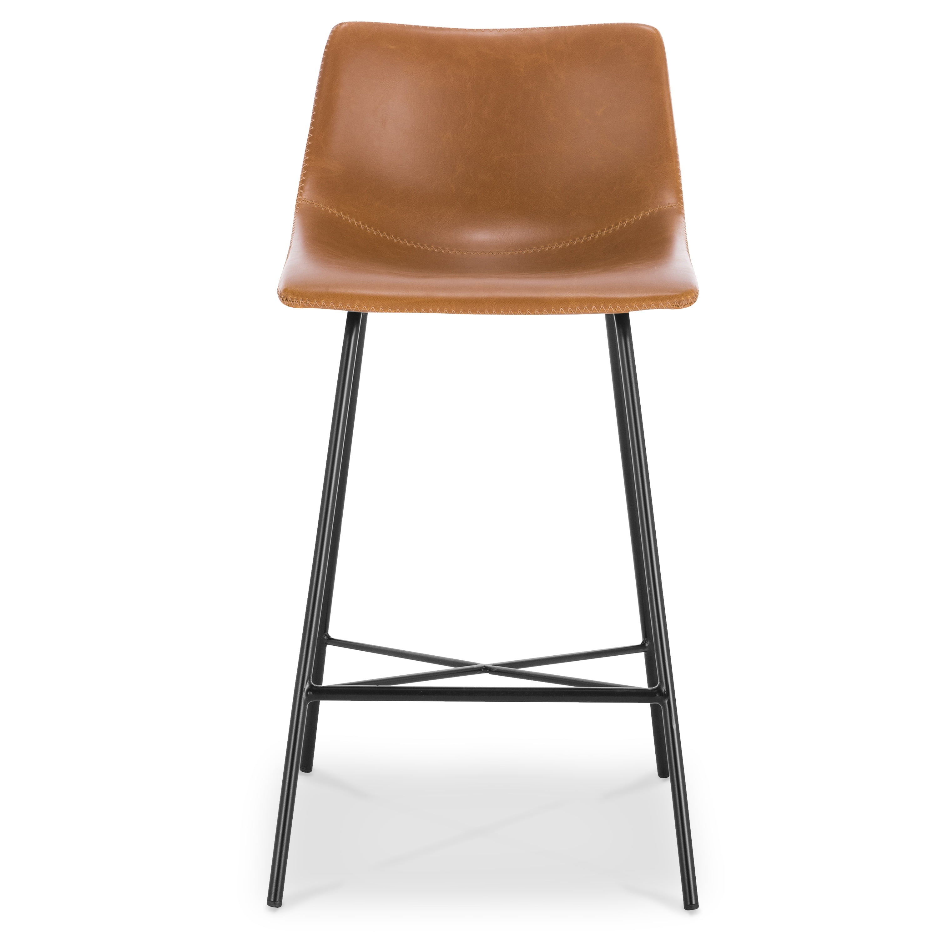 Poly & Bark Paxton 24” Counter Stool in Tan (Set of 2) - Image 3
