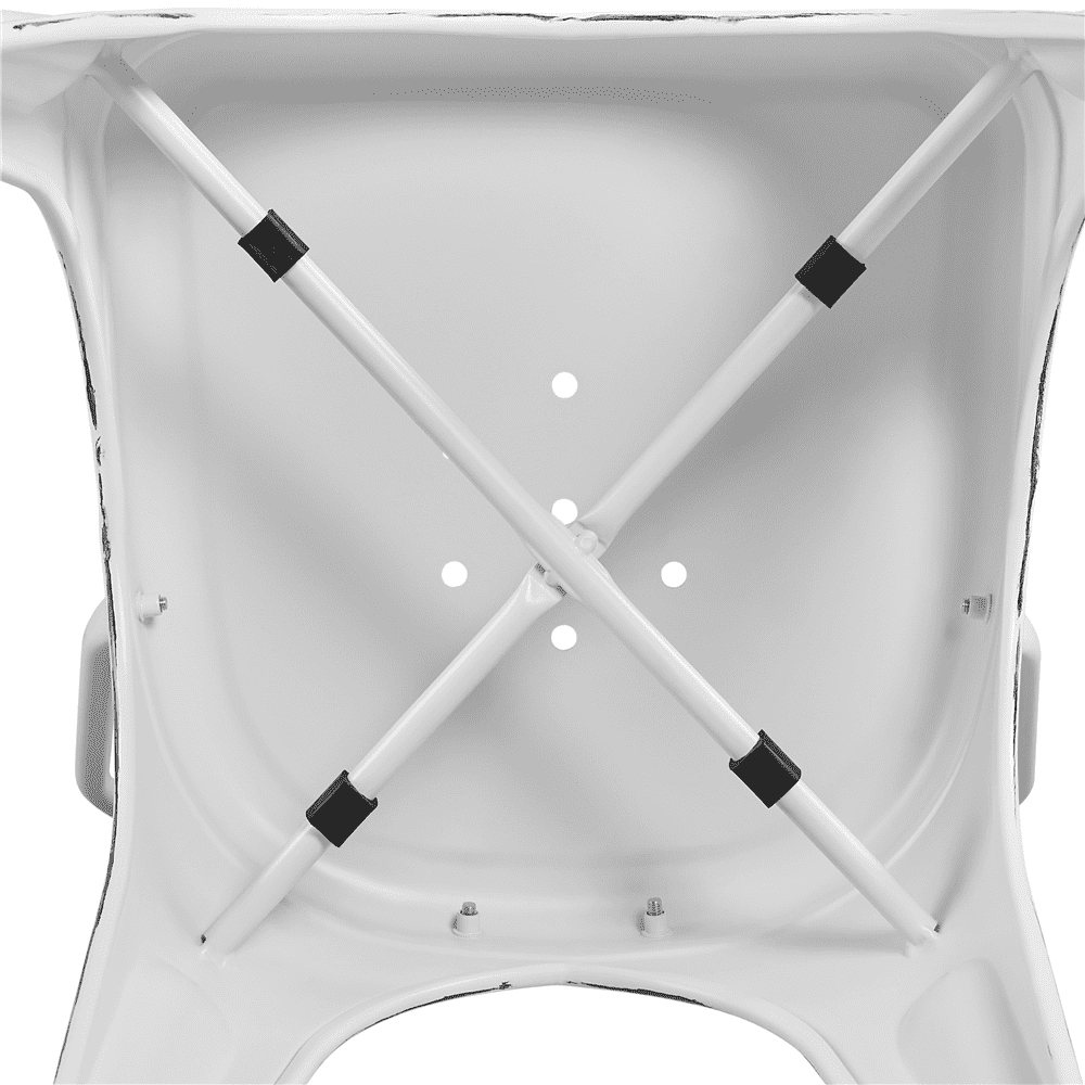 Renwick Industrial Iron Dining Chairs for Home, Set of 4, Distressed White - Image 8