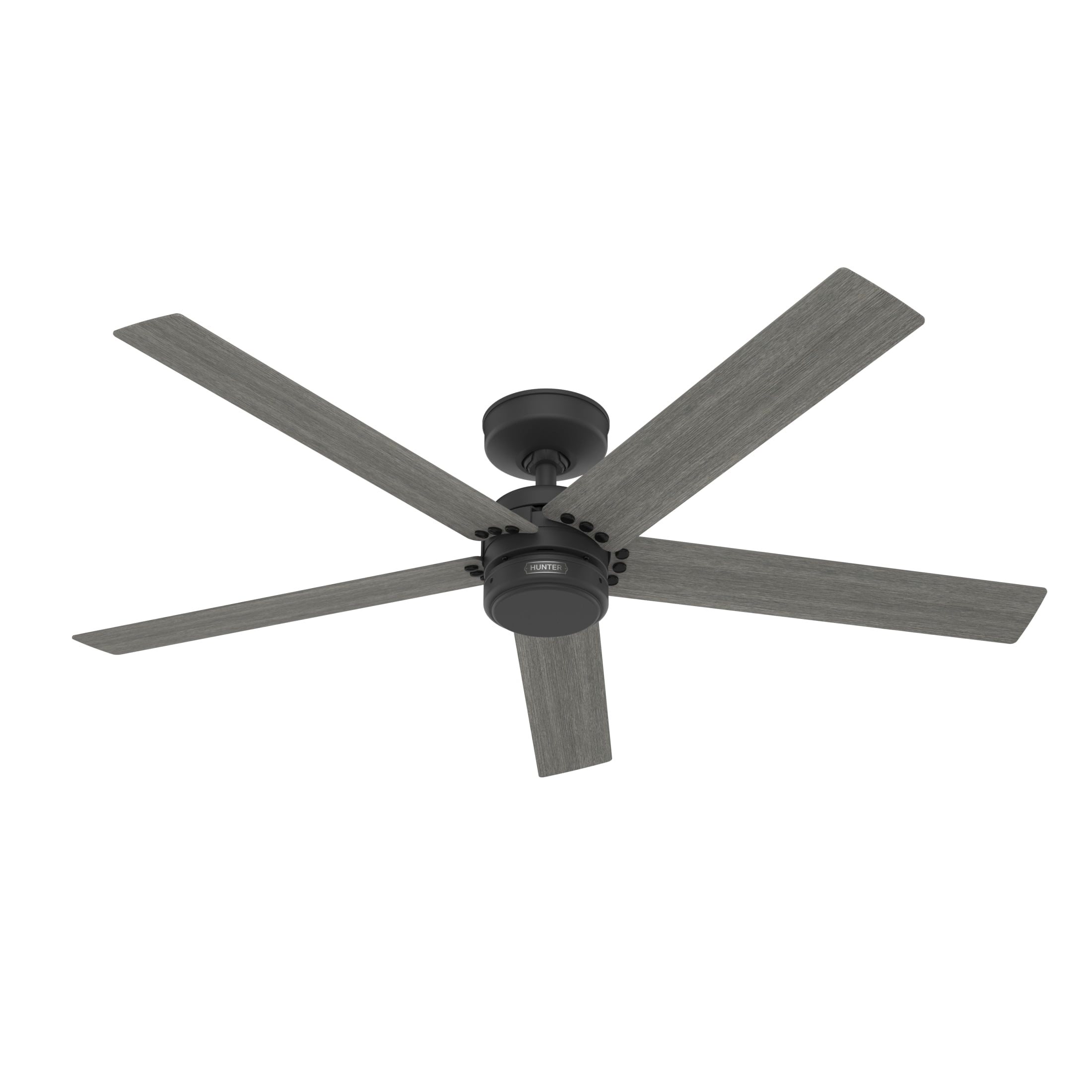 Hunter 52 inch Outdoor or Indoor Ceiling Fan No Light - Black Ceiling Fan without Light, For Patio, Porch, Garage, or Living Room, Standard Mount, 5 Blades, Wall Control - Burton 52247, Matte Black - Image 11