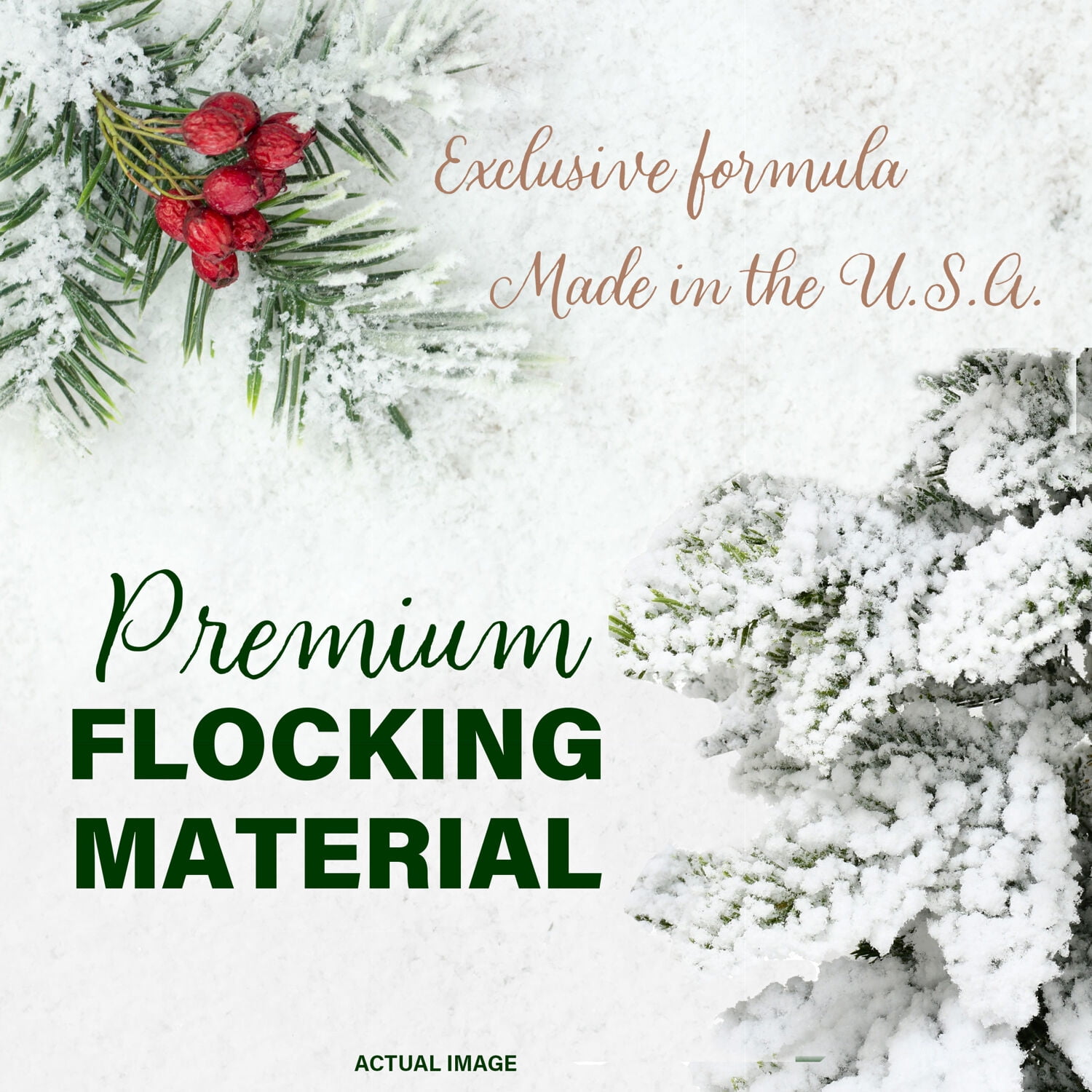 Fraser Hill Farm 2-Ft. Snowy Downswept Tree, No Lights | Metal Stand Included | Festive Christmas Holiday Decor | White | FFSD024-0SN - Image 3