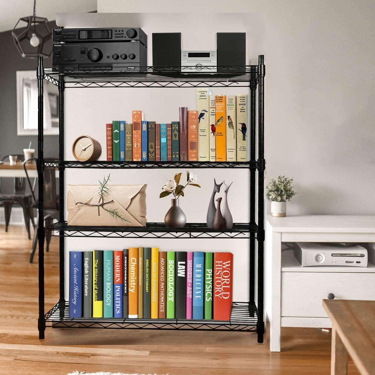 SUGIFT 4 Shelf Wire Shelving, Adjustable Storage Shelf Metal Storage Rack Wire Shelving Unit 1000Lbs Capacity 36" L x 14" W x 54" H - Image 3