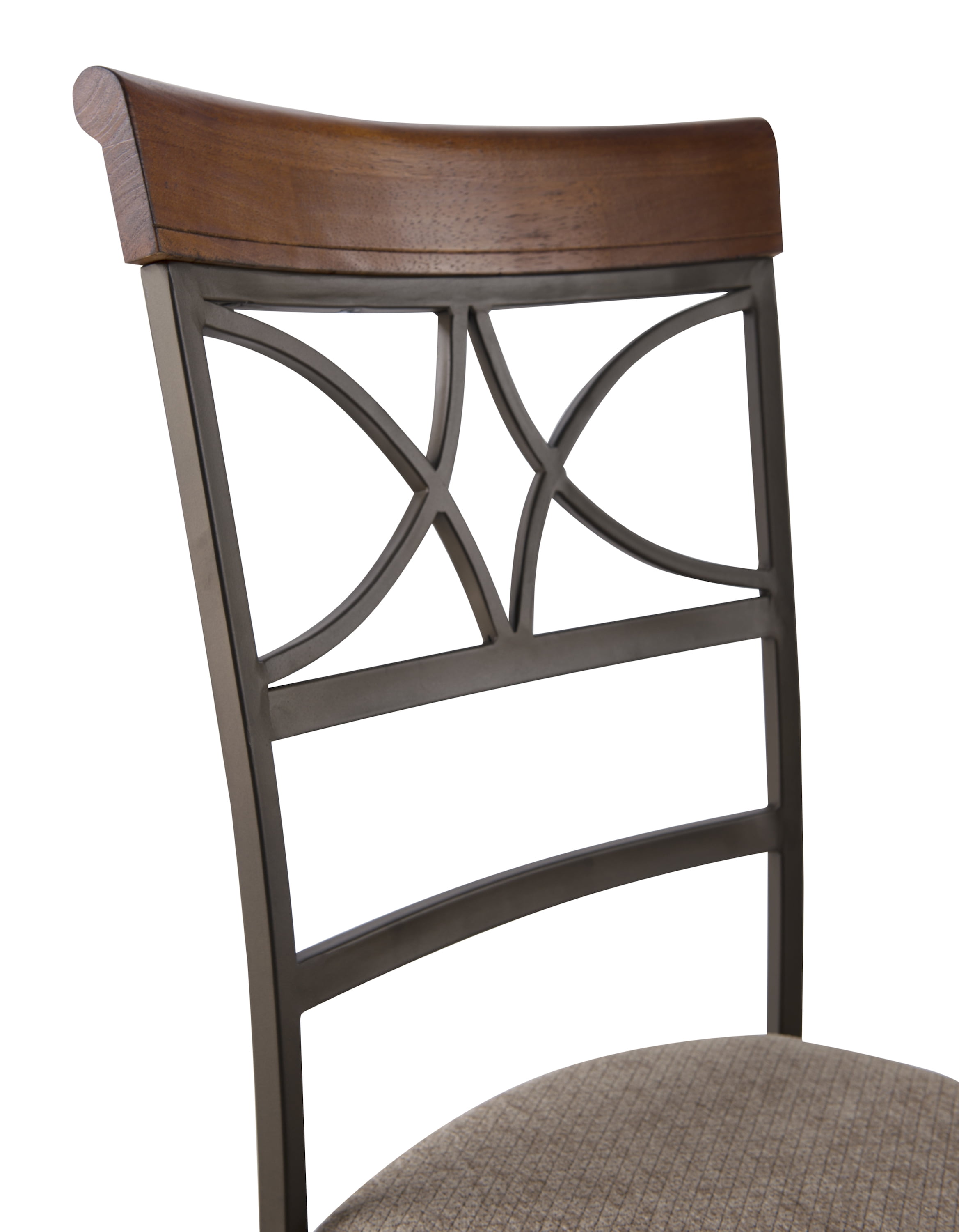 Powell Roselyn Dining Chair, Set of 2, Brushed Faux Medium Cherry with Matte Pewter and Bronze Metal - Image 5