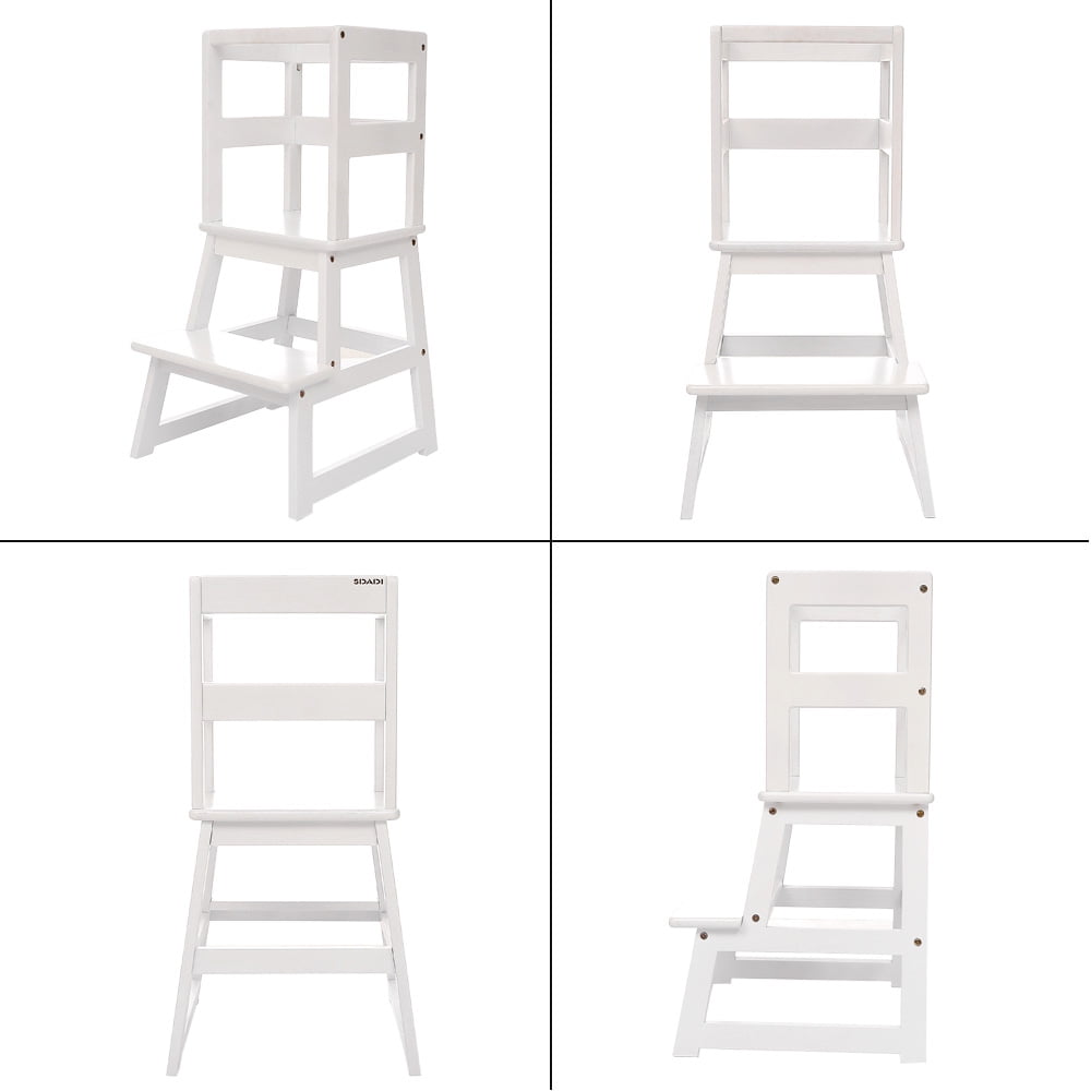 Kitchen Step Stool with Safety Rail & Anti-Slip Mats, SDADI Kids Step Stool &Toddler Kitchen Stool for Children 18 Months and up, LT01W - Image 2