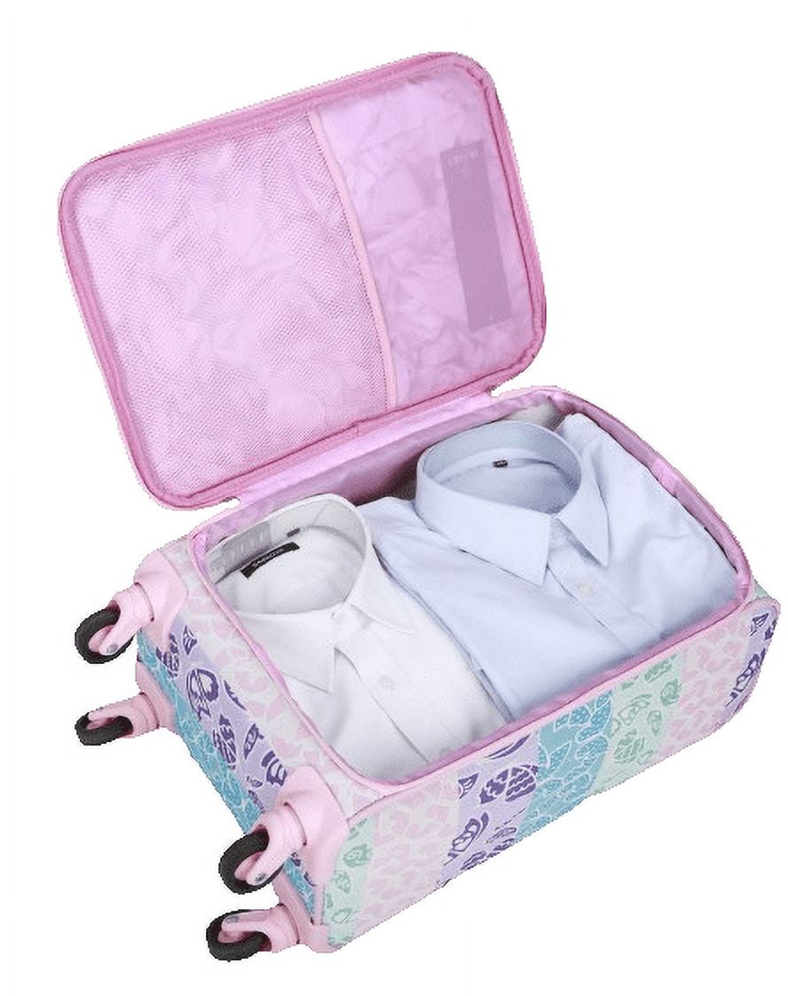 CRCKT 3 Piece Set Social Butterfly 21-inch Softside with Packing Cube and Luggage Tag, Pink Social Butterfly - Image 7